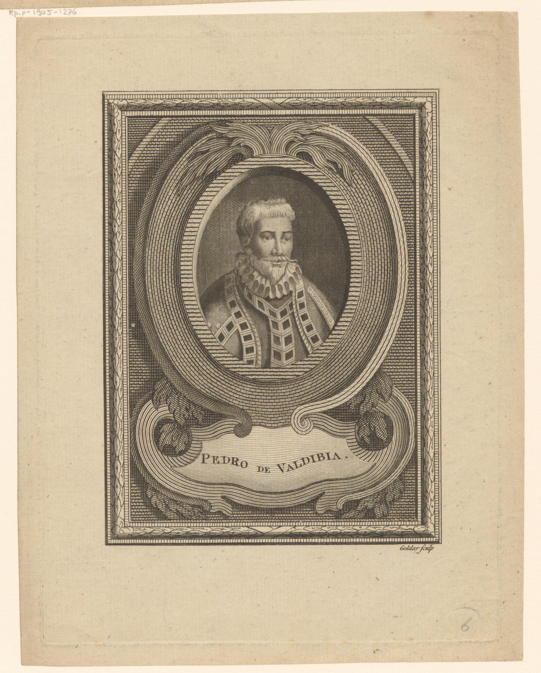 Portret van Pedro de Valdivia