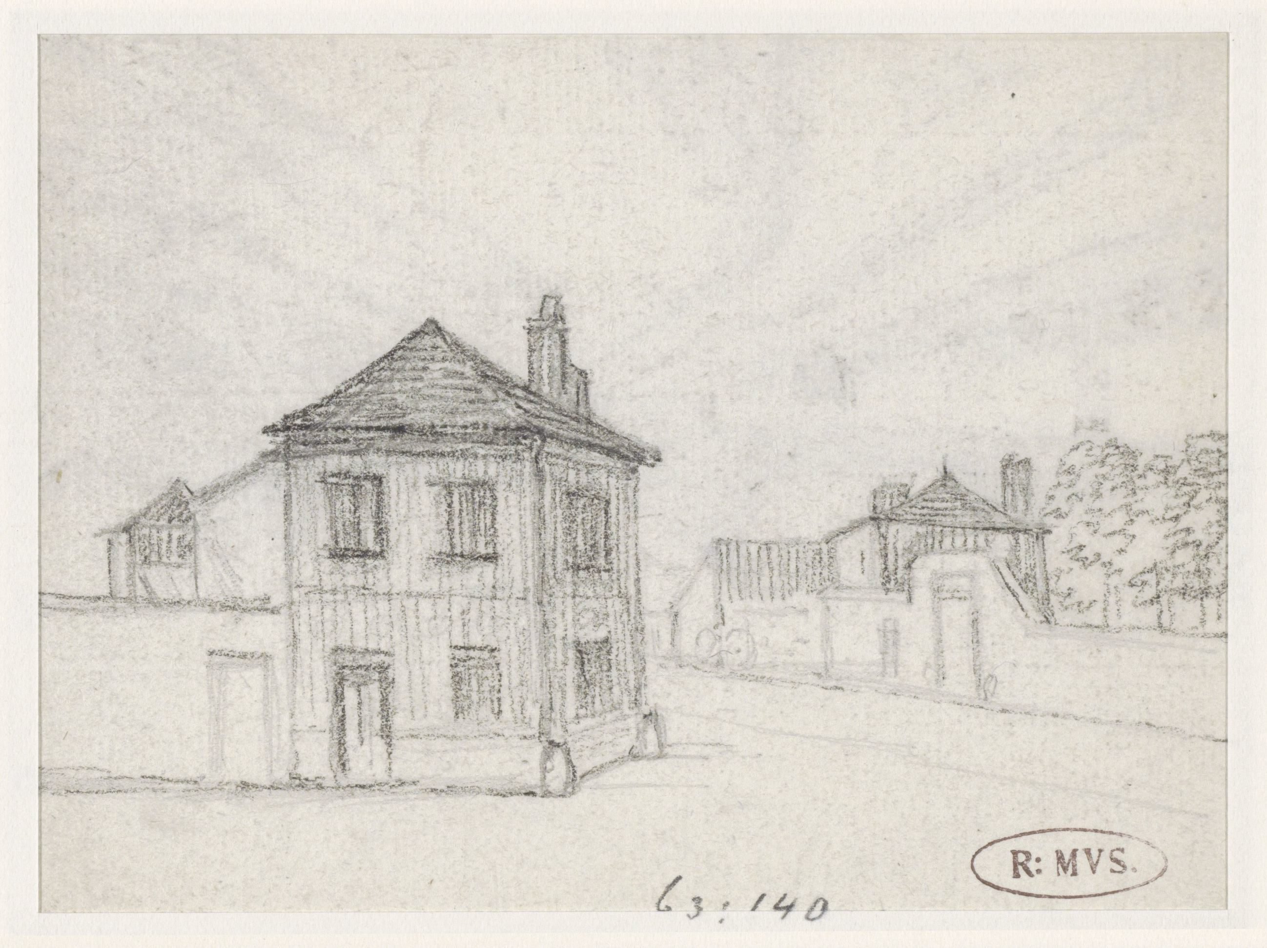 Huizen aan de rand van de stad