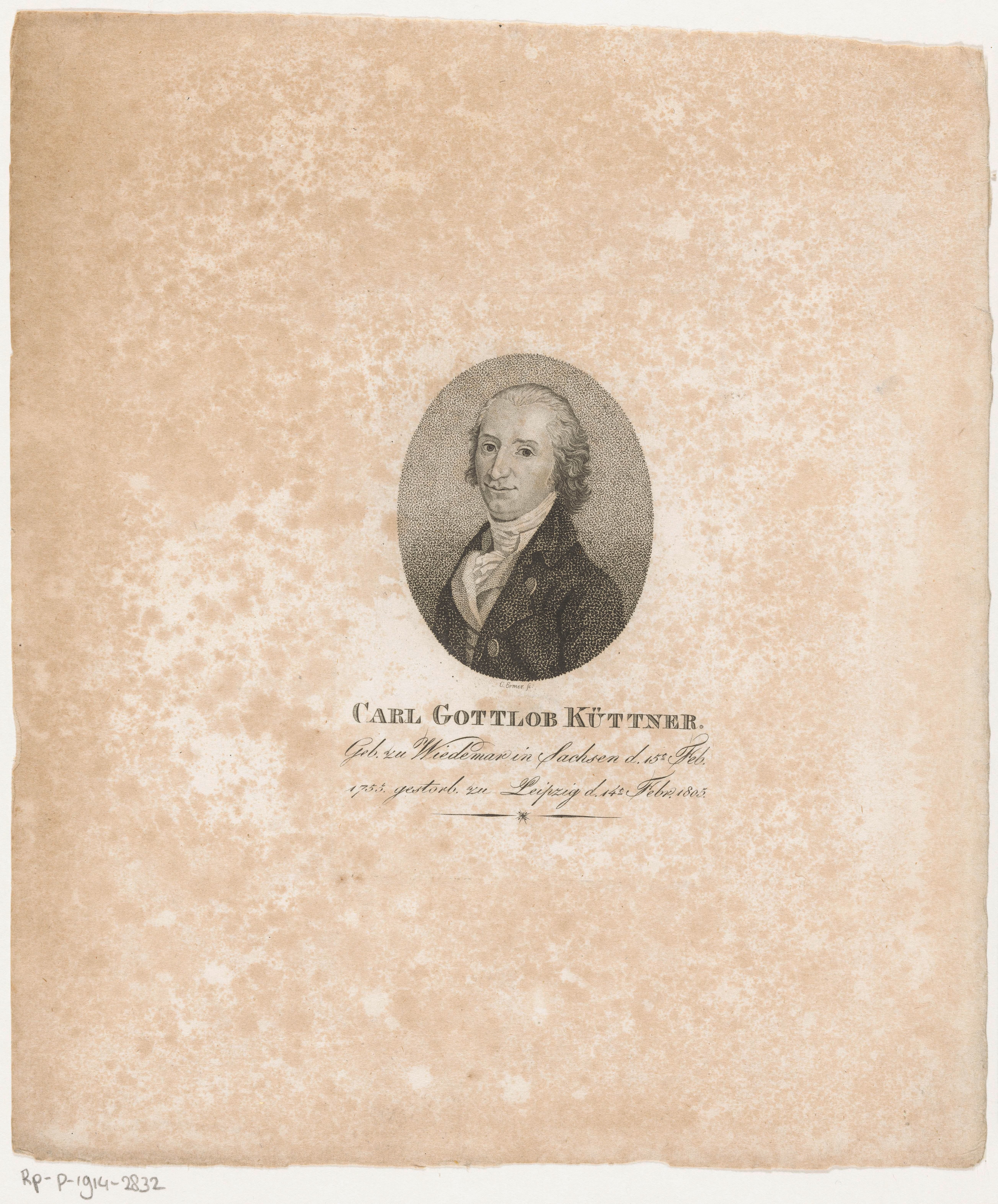 Portret van Karl Gottlob Küttner