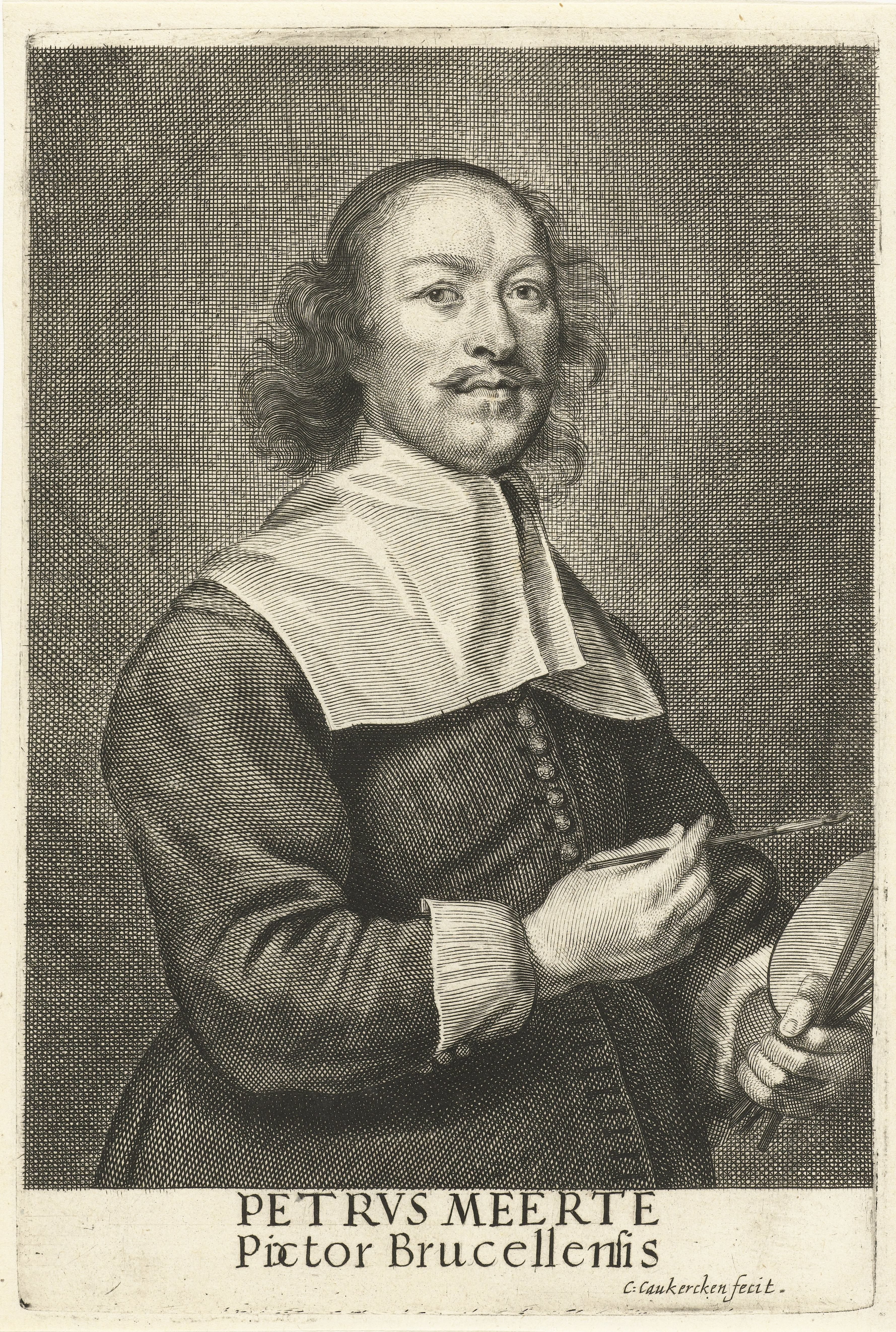 Portret van de schilder Petrus Meerte