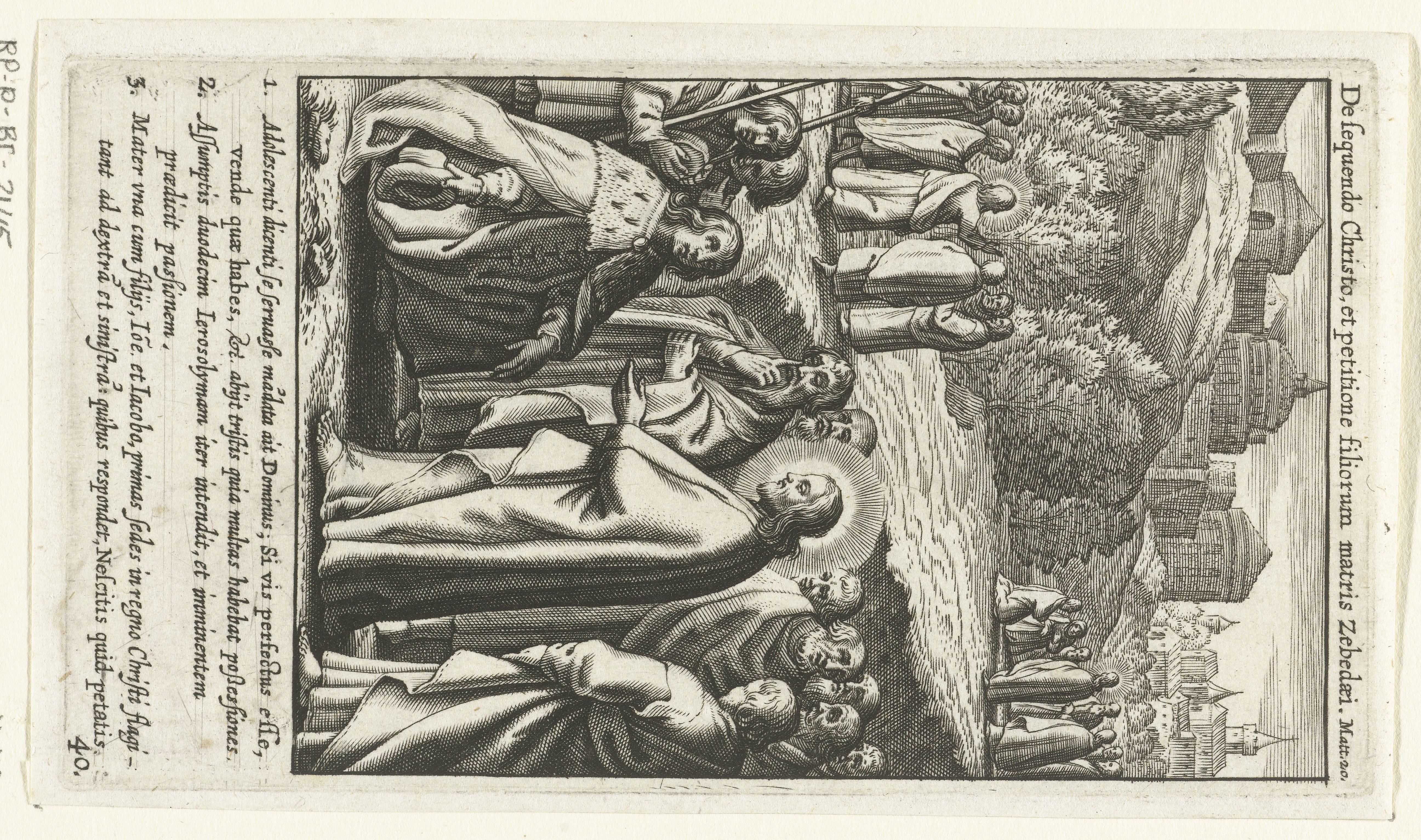 Christus en de moeder van de zonen van Zebedeüs