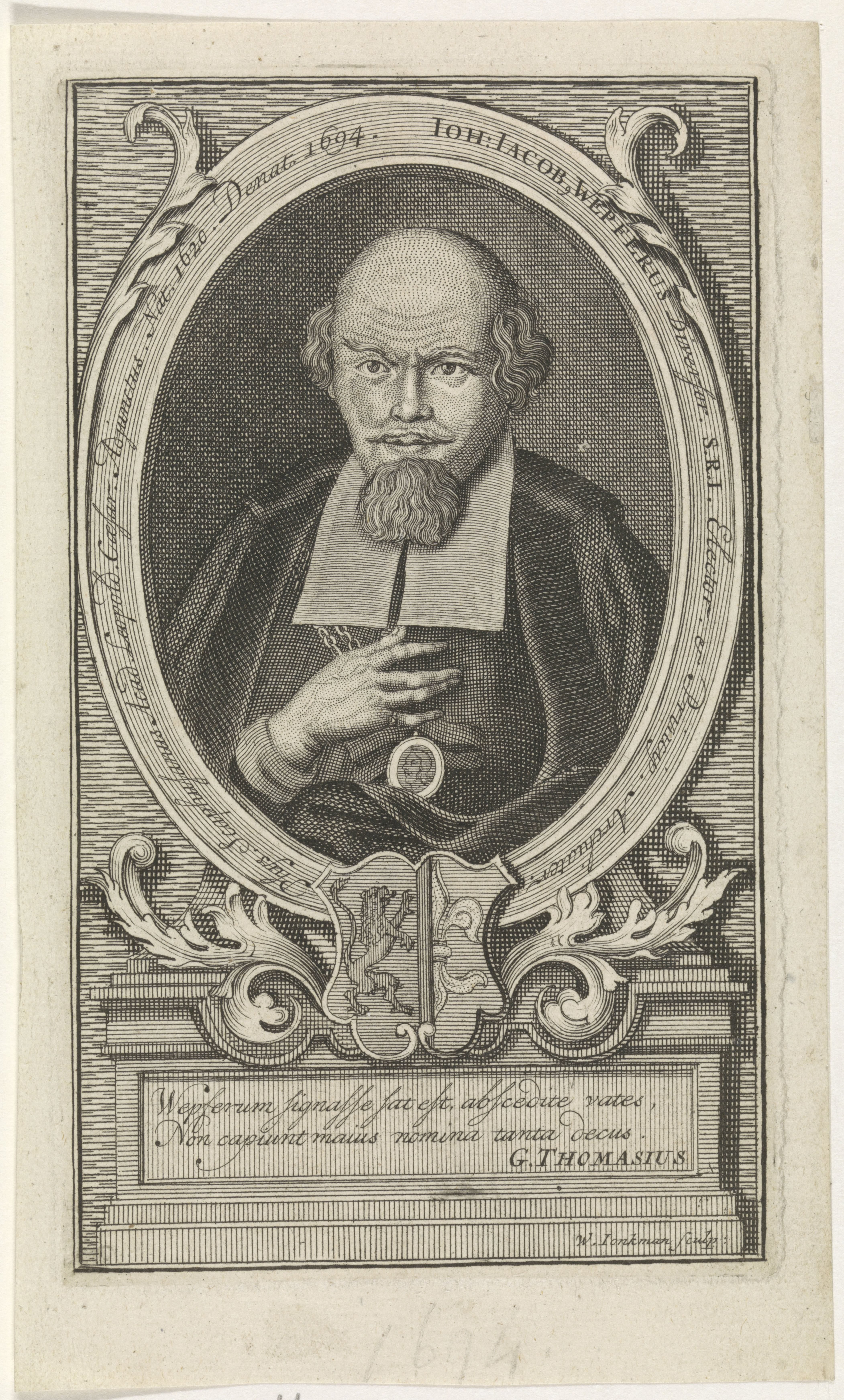 Portret van Johann Jakob Wepfer