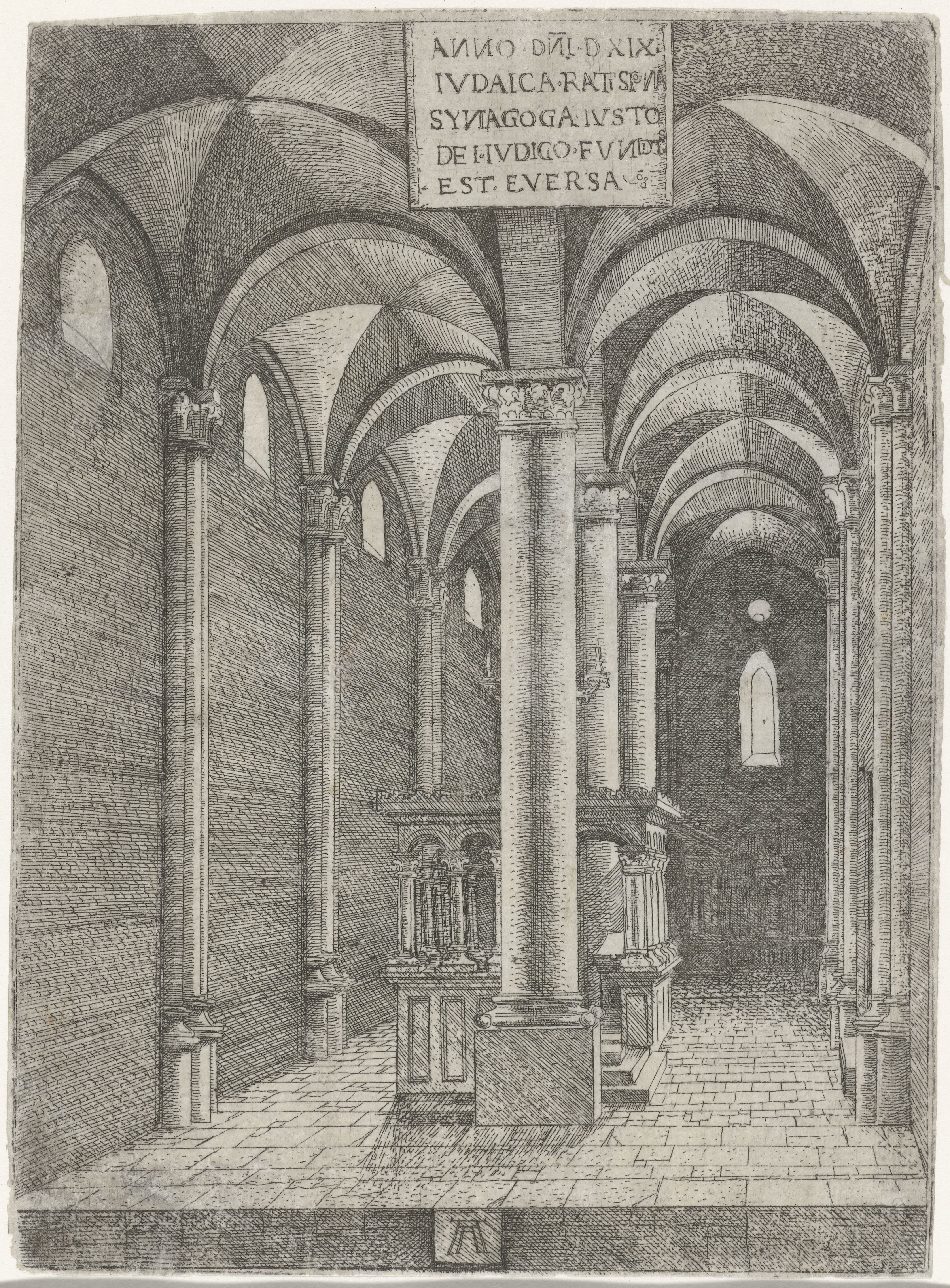 Interieur van de synagoge te Regensburg