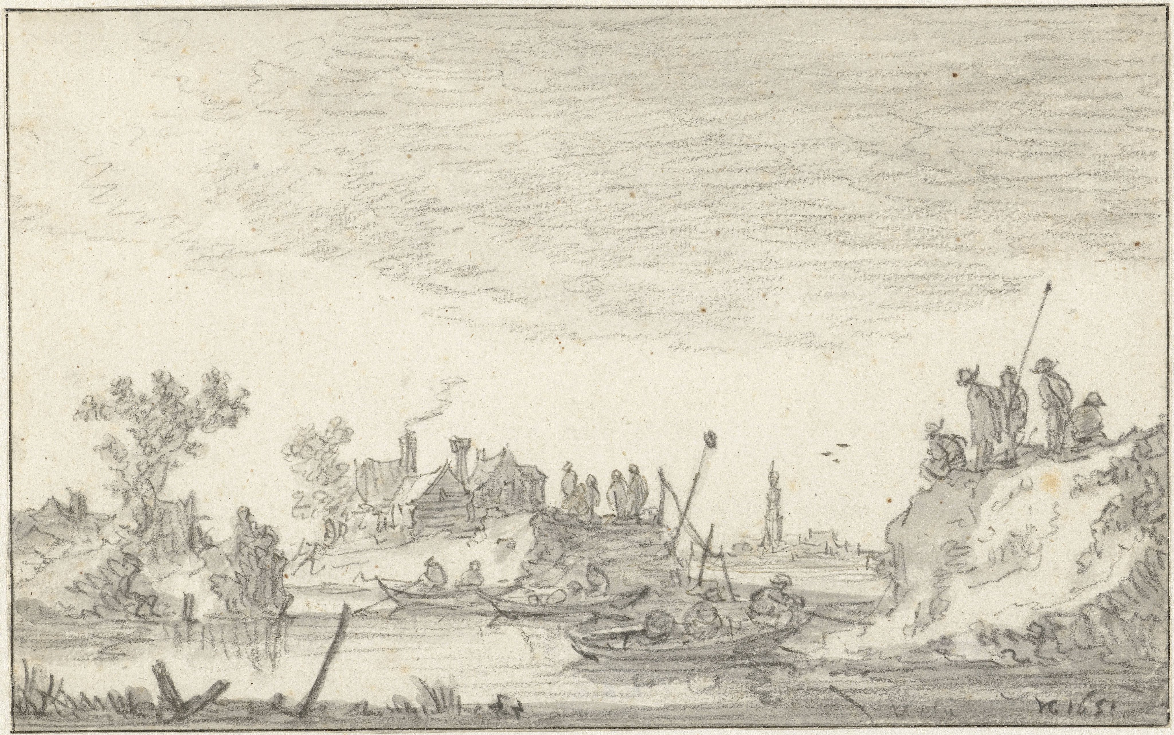 Het gat in de Sint-Anthonisdijk bij Amsterdam