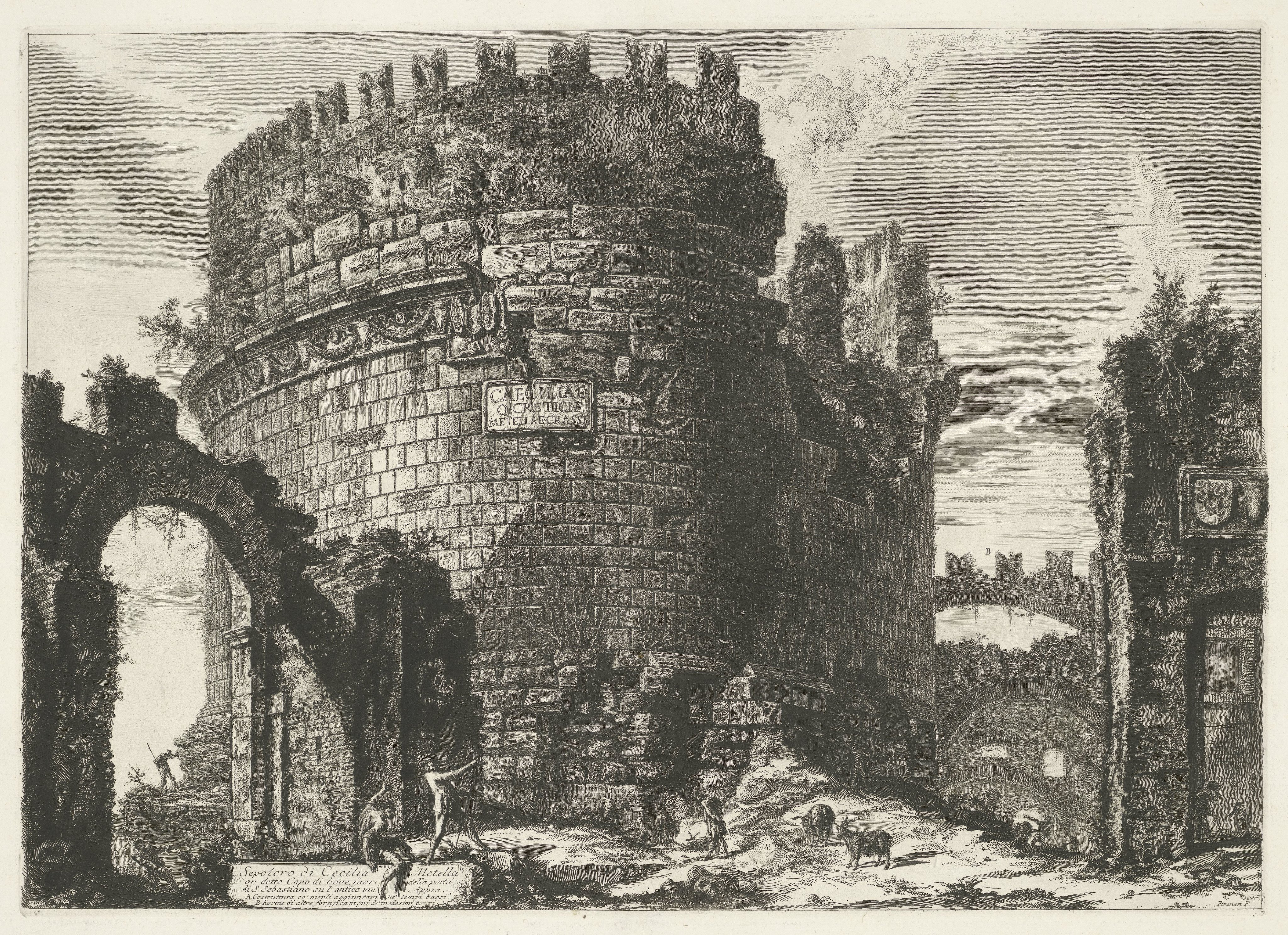 Tombe van Caecilia Metella te Rome