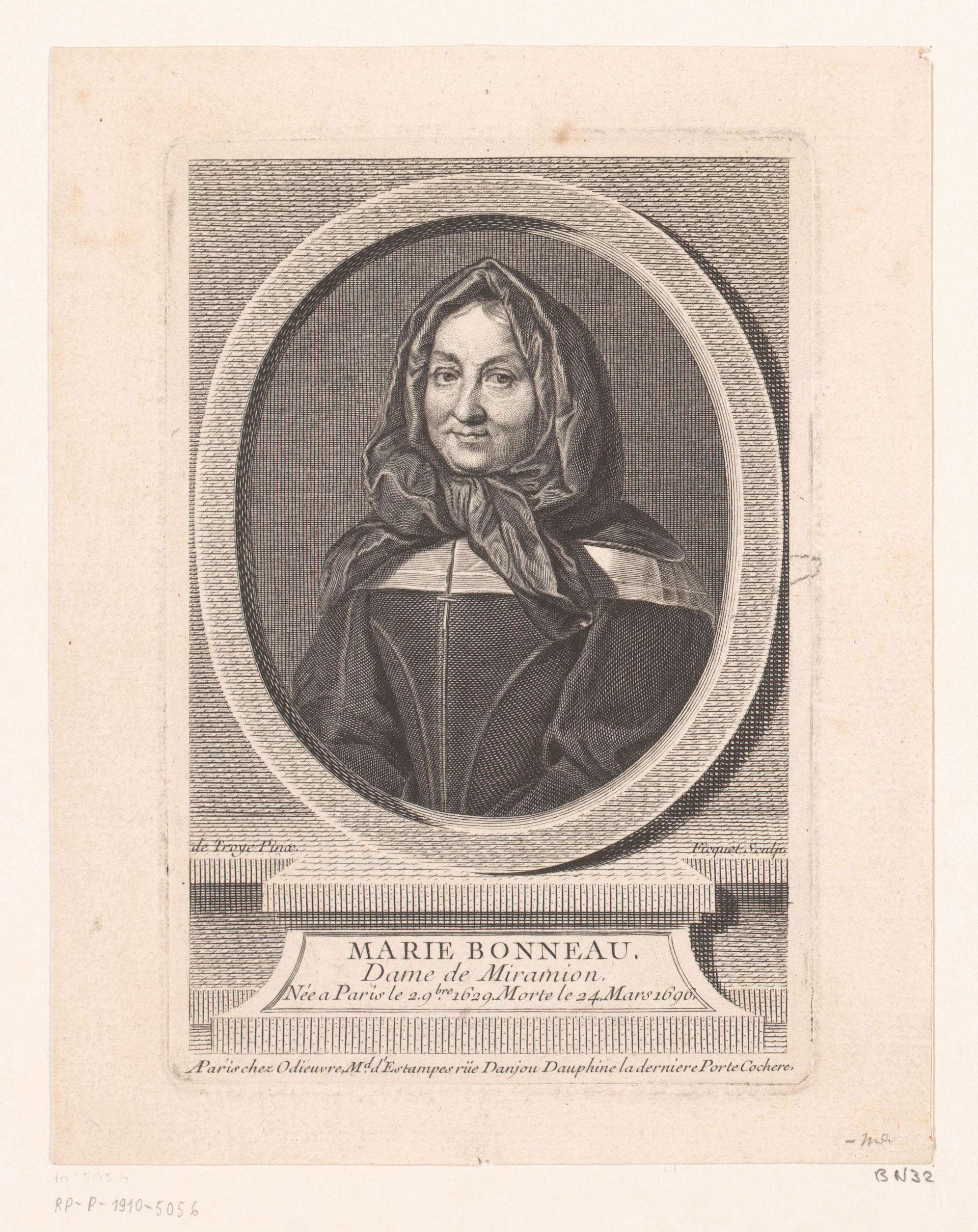Portret van Marie Bonneau