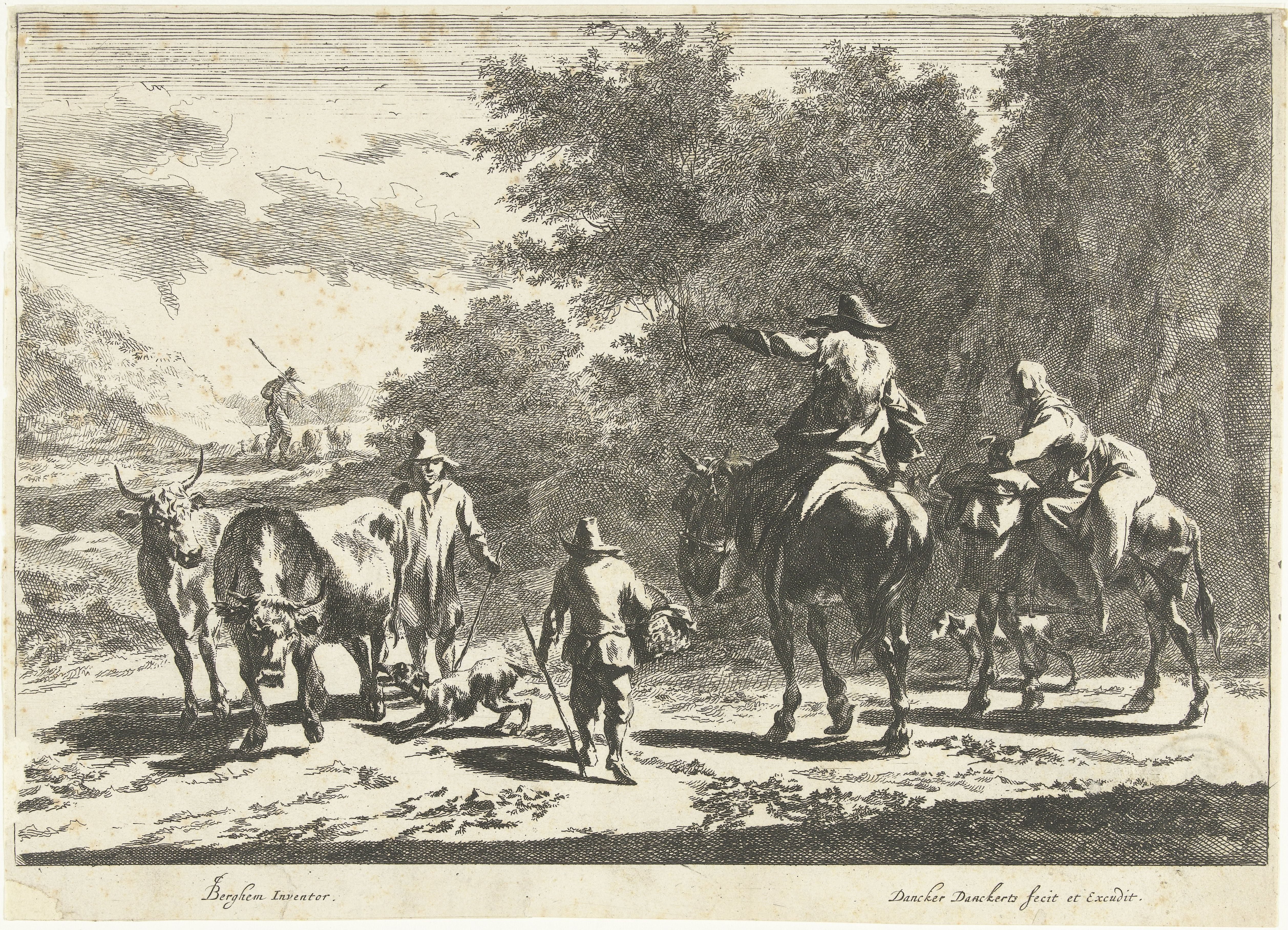 Herders en vee onderweg