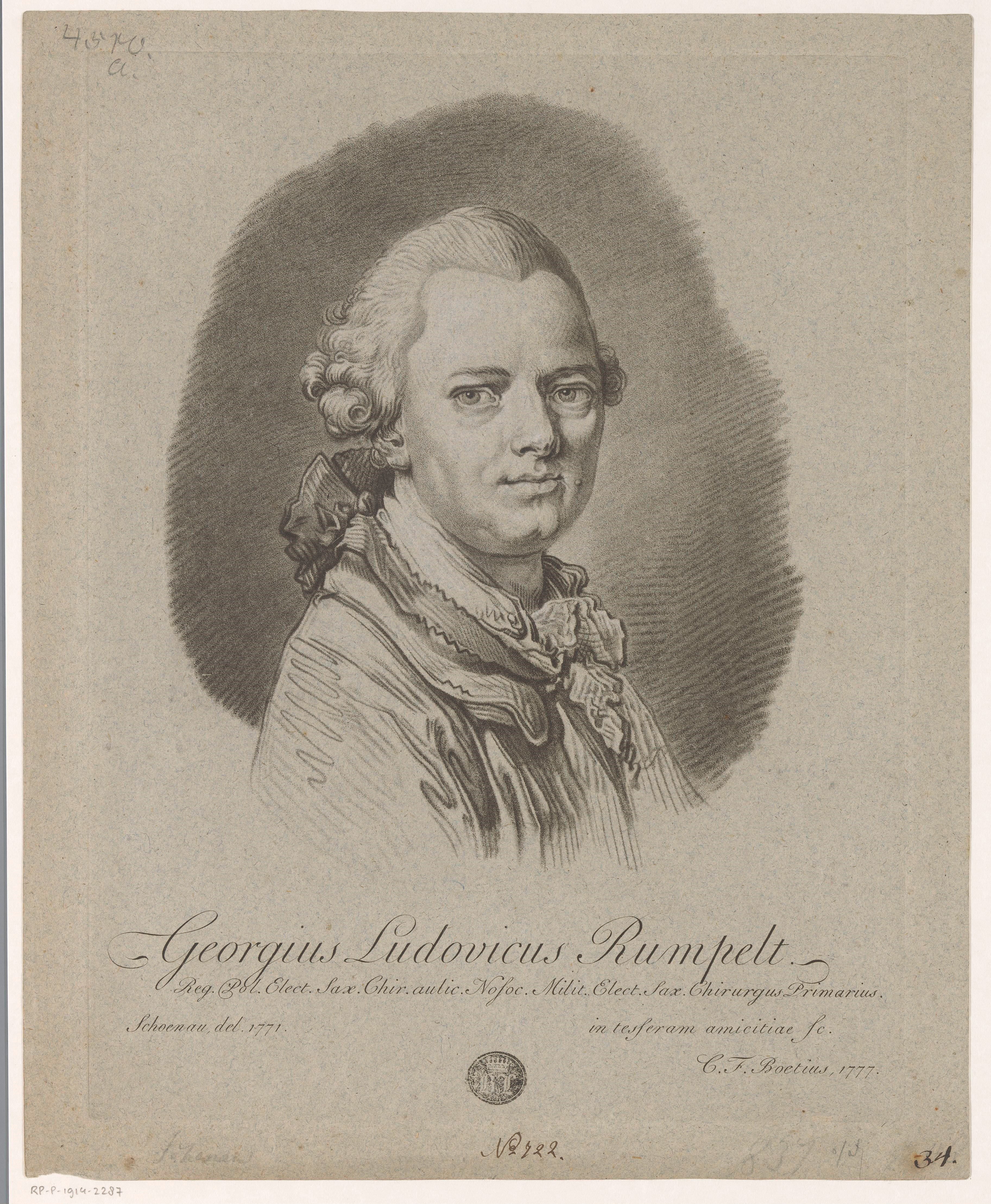 Portret van Georg Ludwig Rumpelt