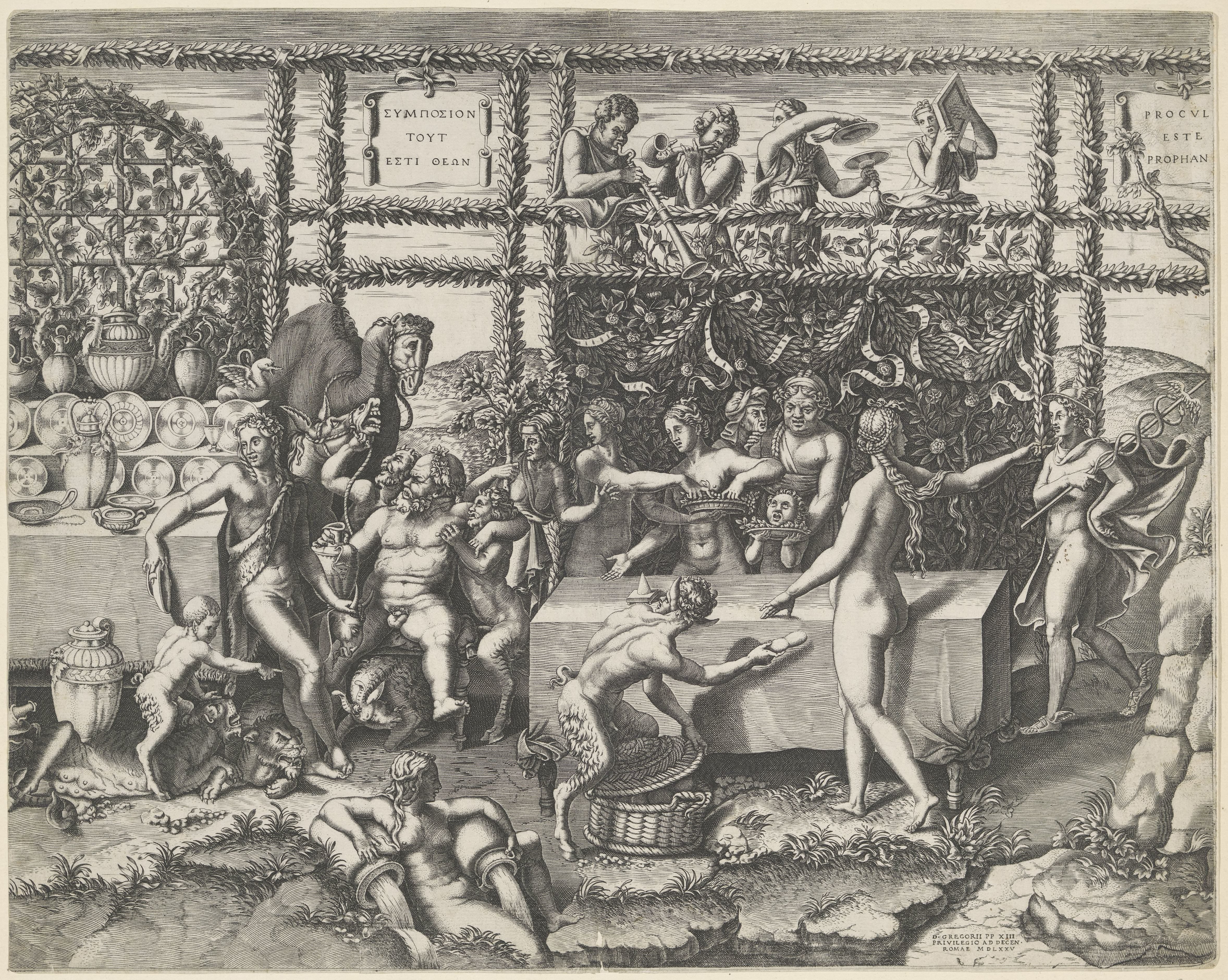 Huwelijksfeest van Amor en Psyche (midden deel)