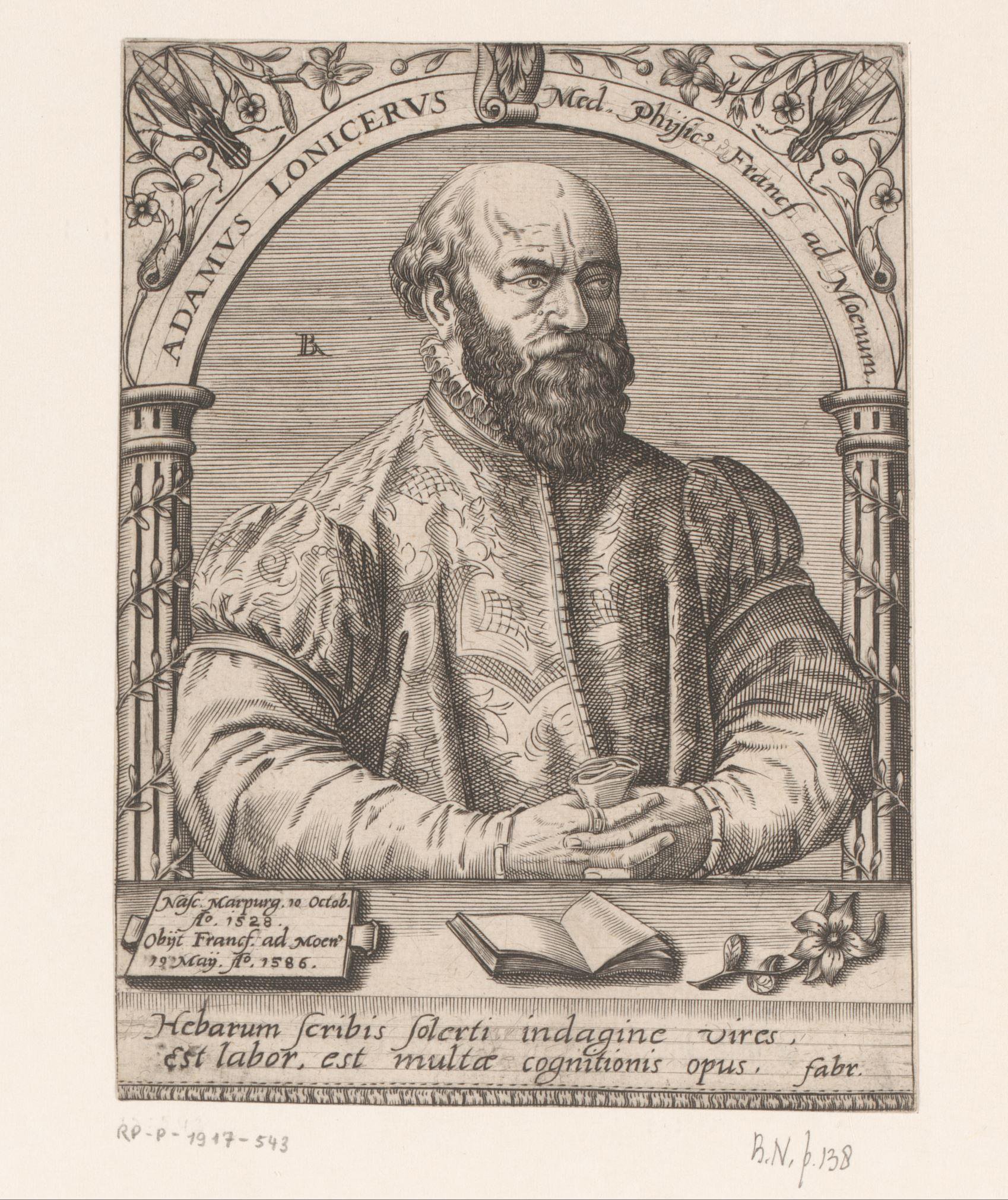 Portret van Adam Lonitzer