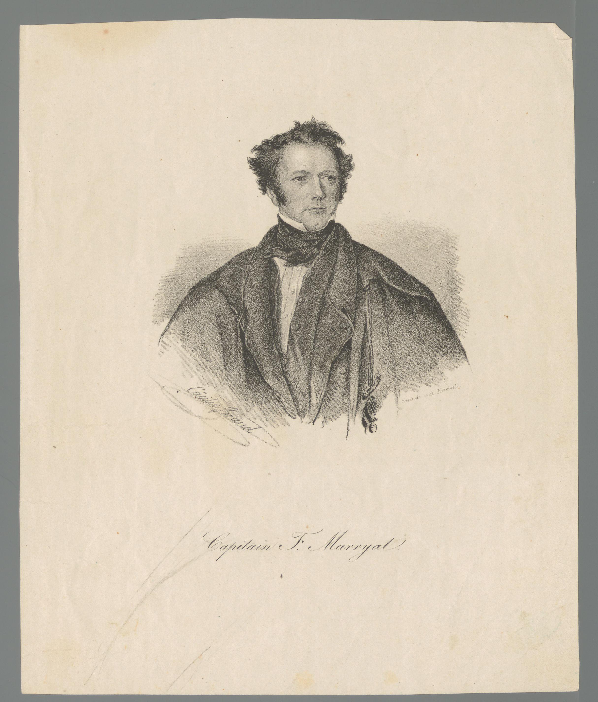 Portret van Frederick Marryat