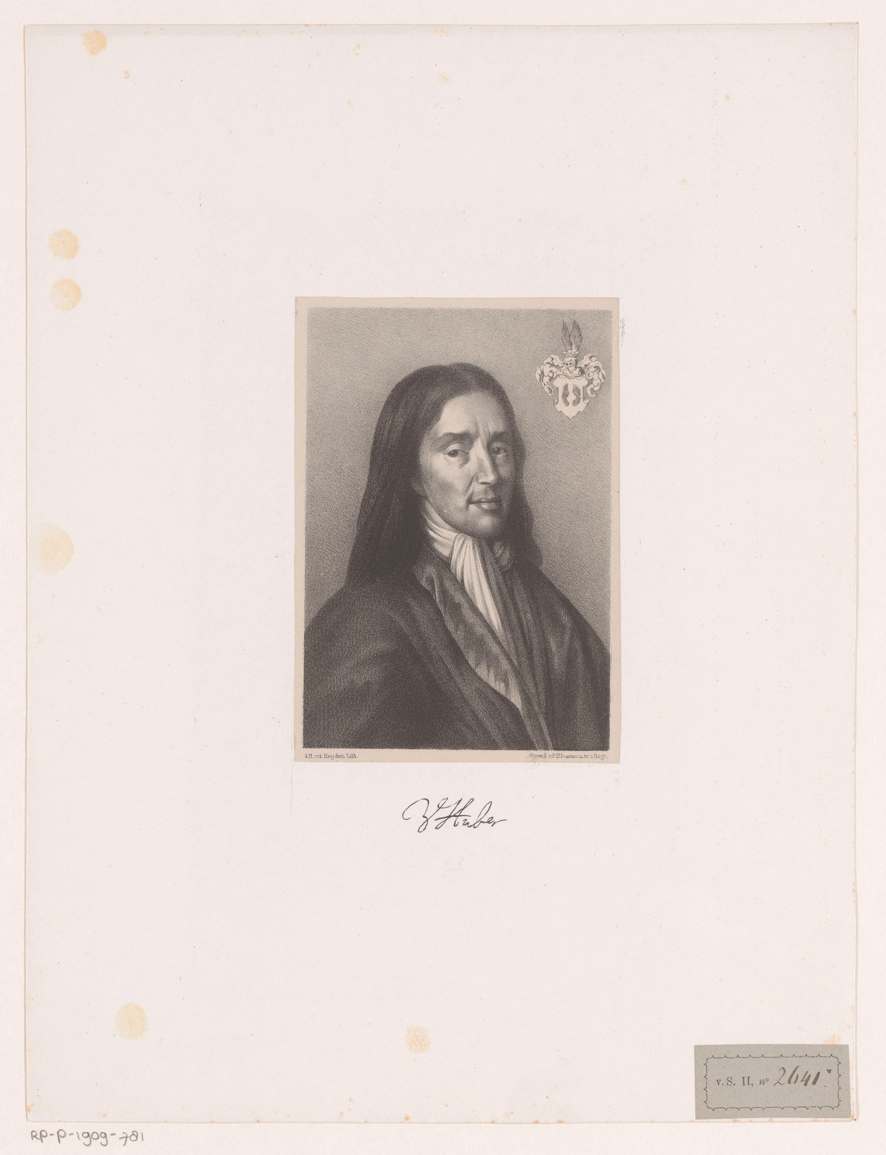 Portret van Ulricus Huber