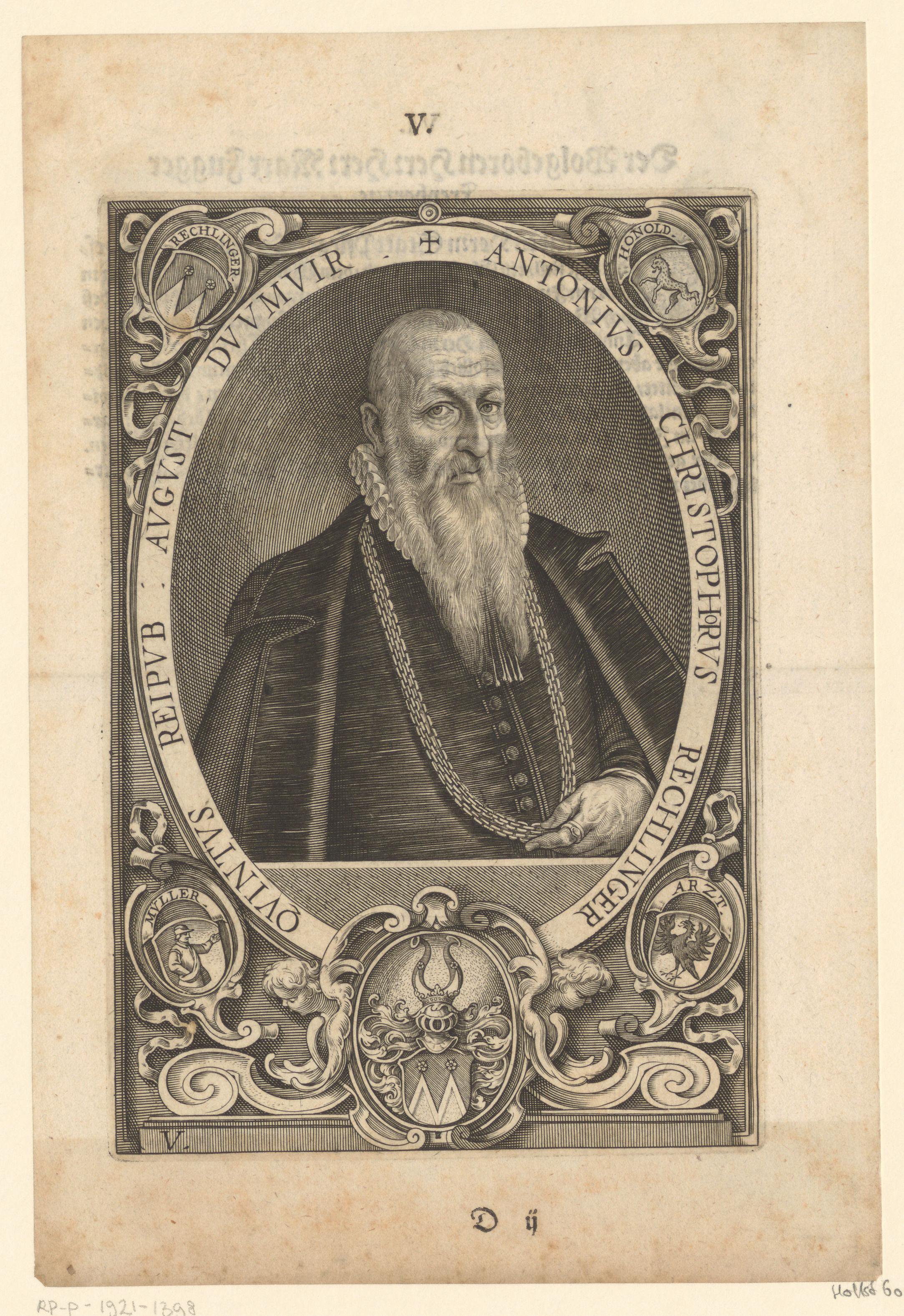 Portret van Anton Christoph Rechlinger