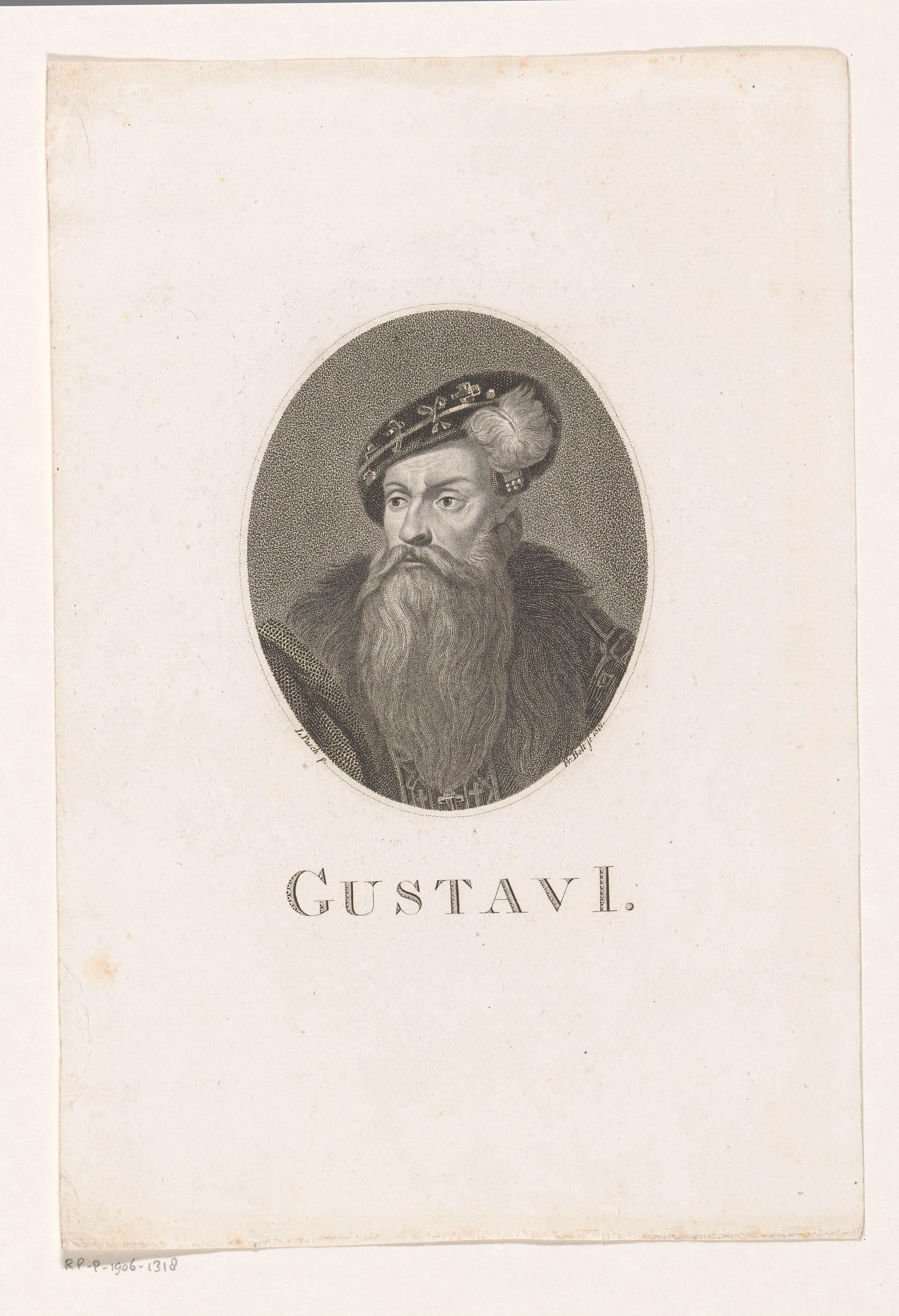 Portret van Gustaaf I, koning van Zweden