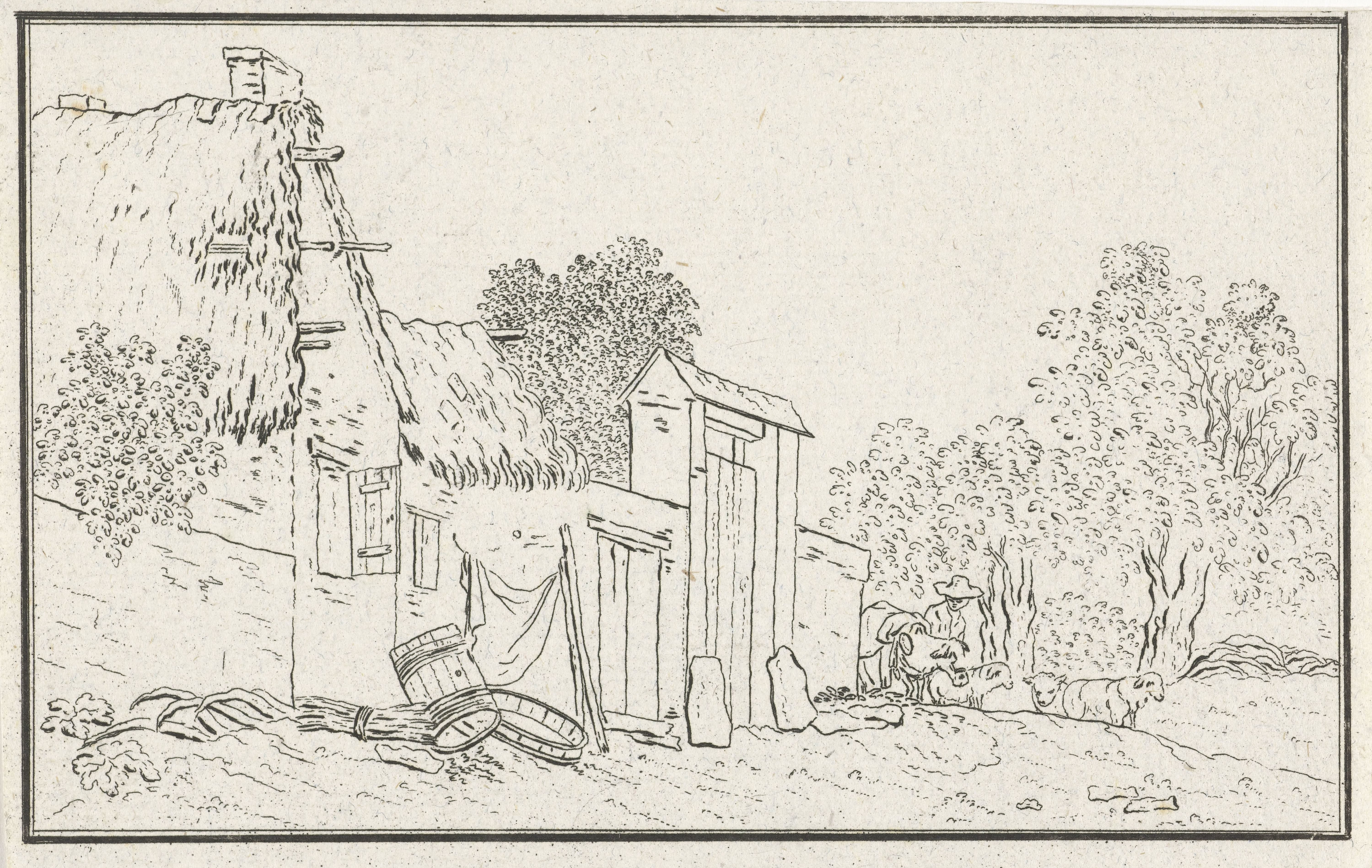 Landschap met boerderij
