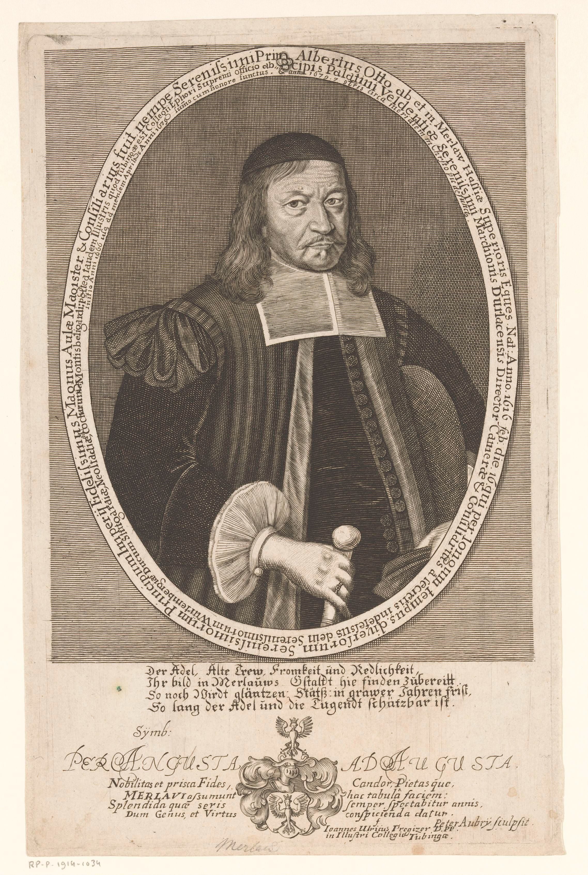 Portret van Albert Otto von Merlaw