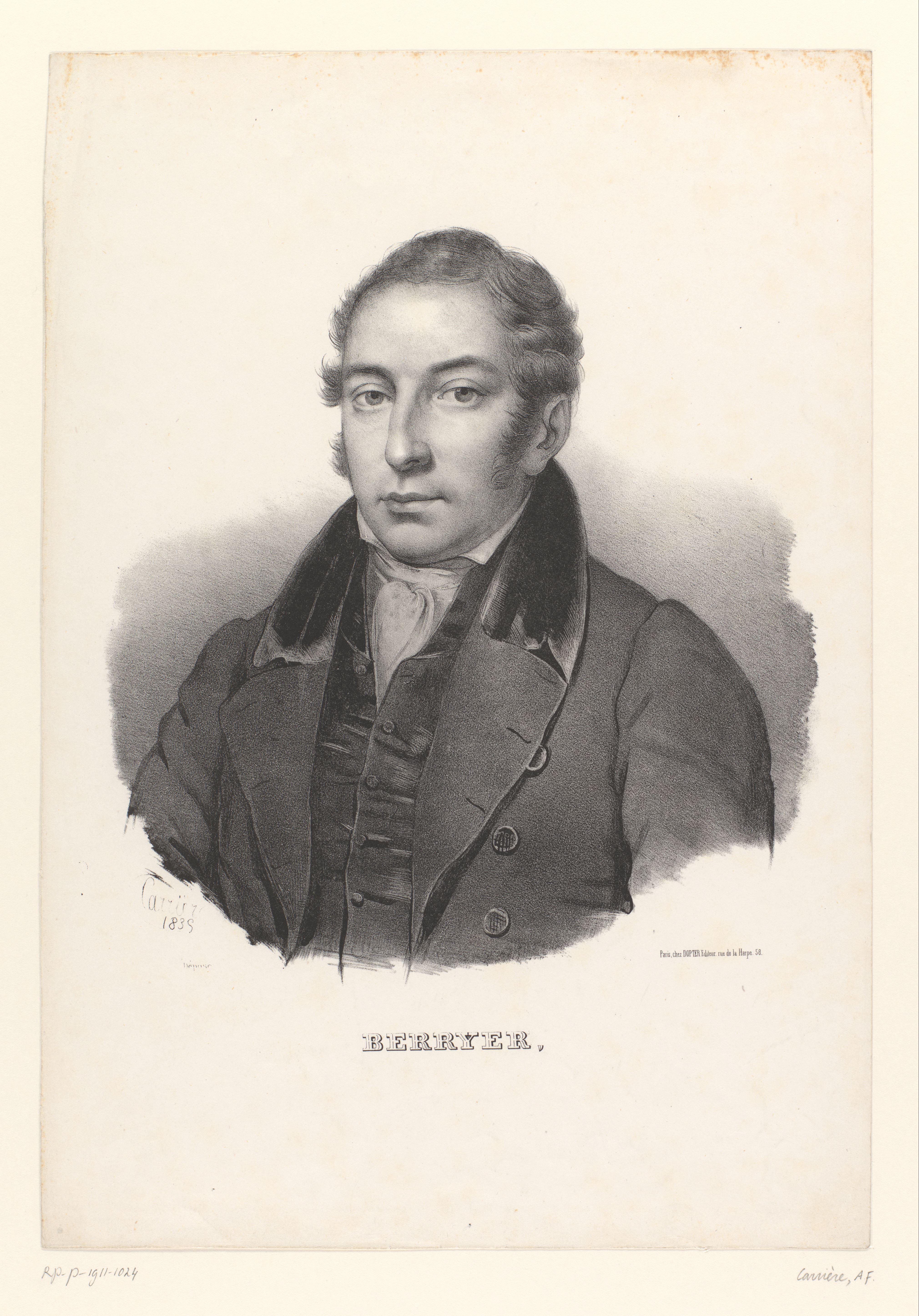 Portret van de advocaat Pierre-Antoine Berryer