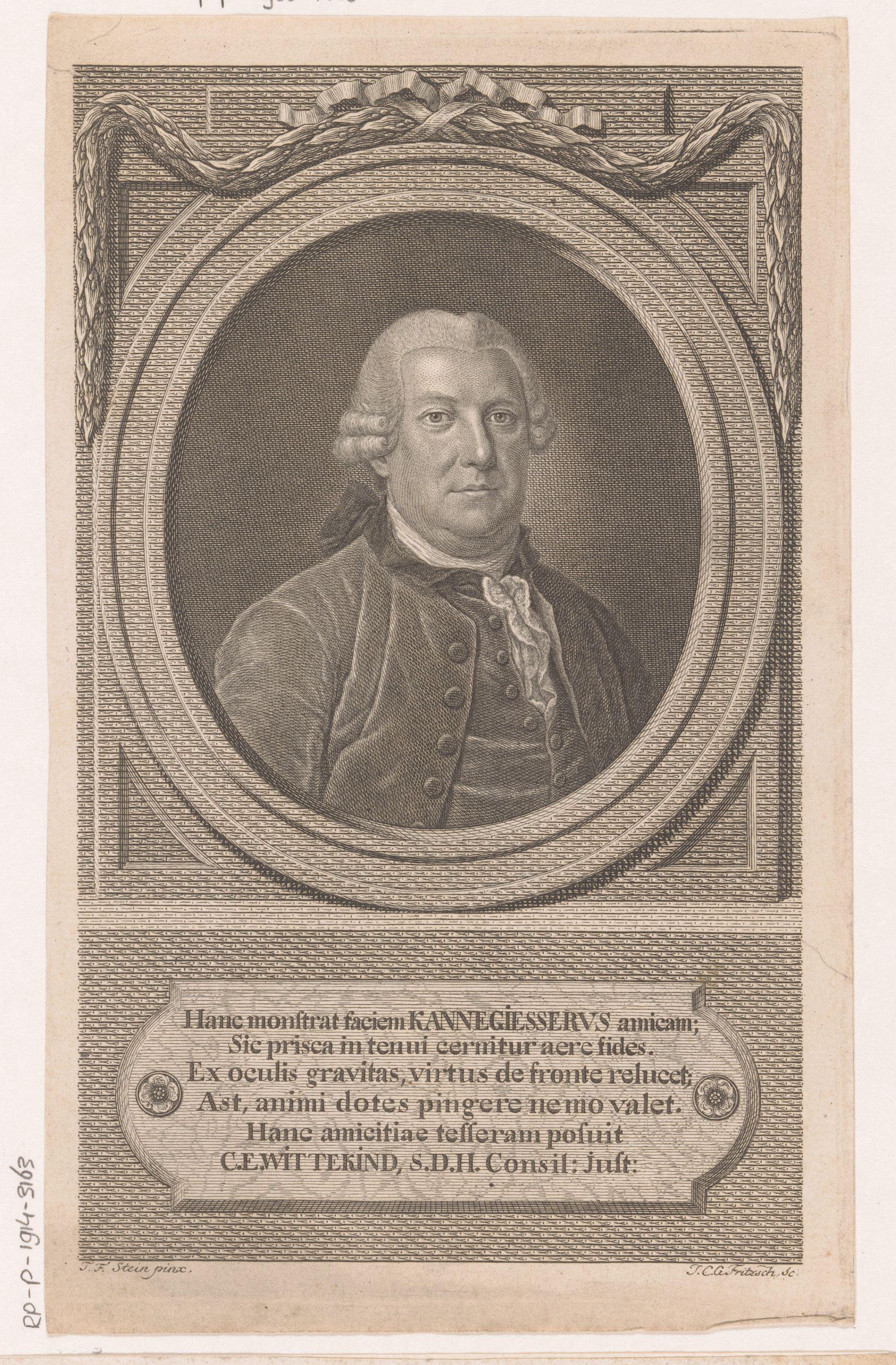 Portret van Gottlieb Heinrich Kannegiesser