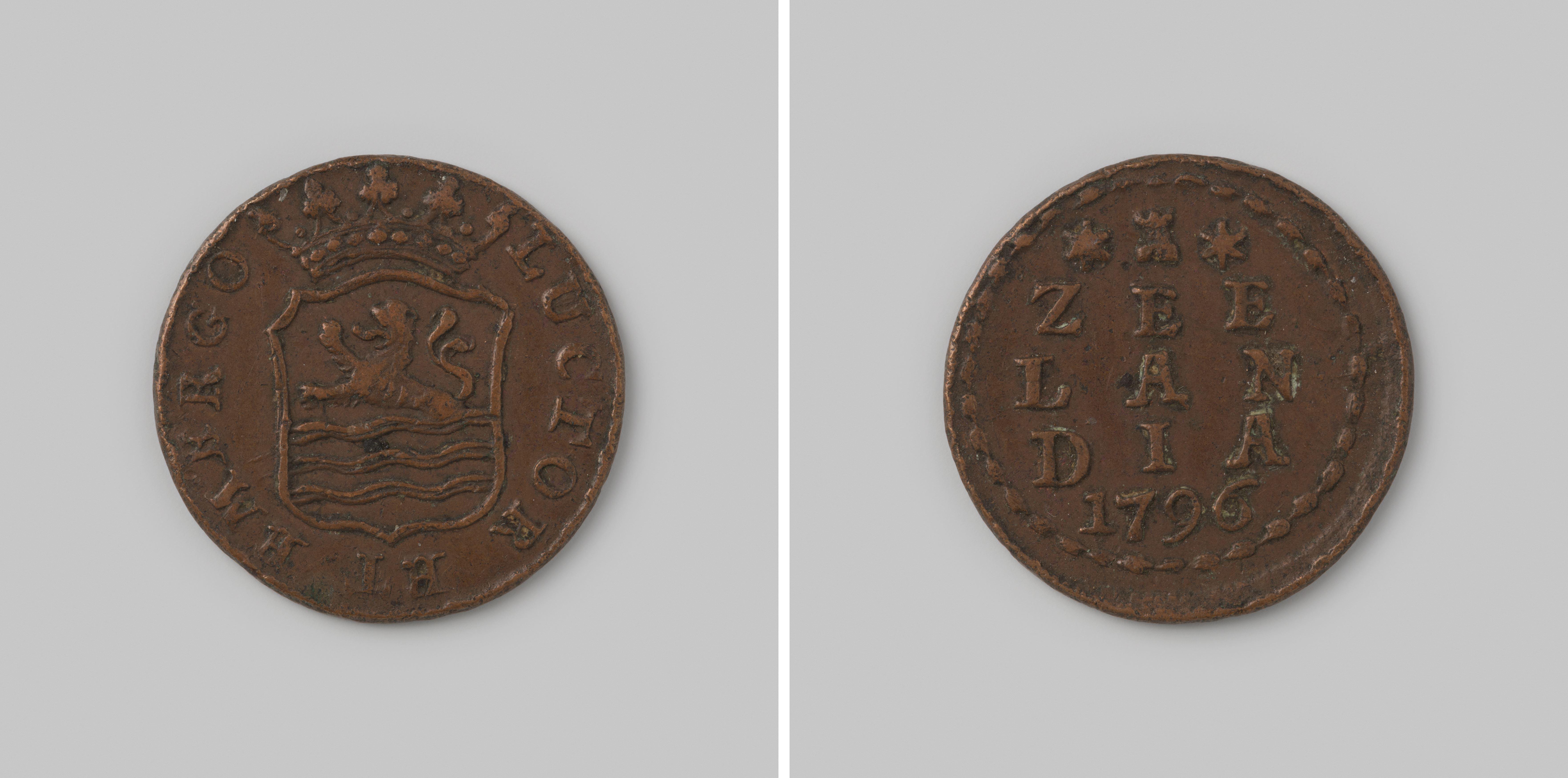 Duit van de Bataafse Republiek op naam van Zeeland, 1796