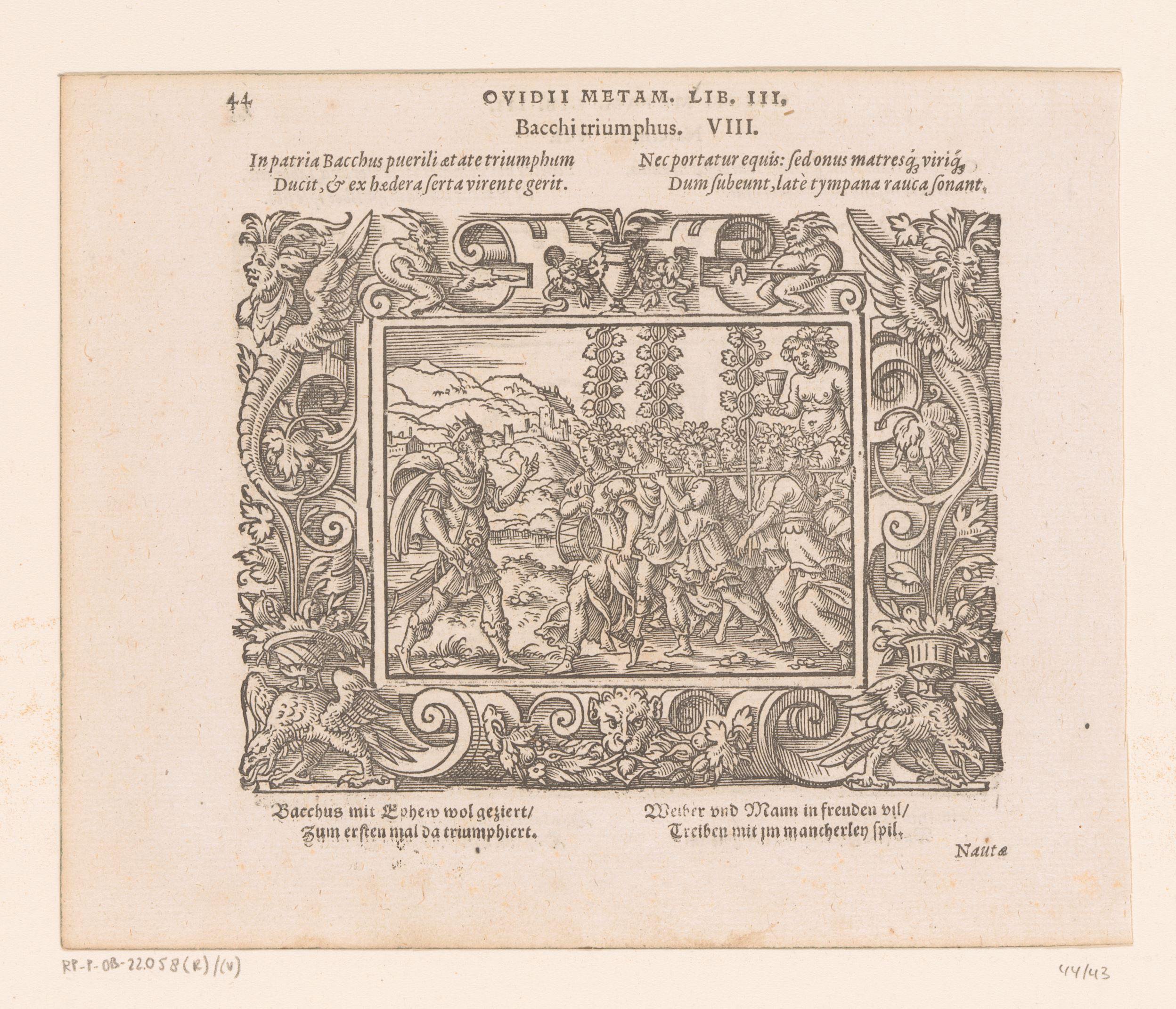 Pentheus in verzet tegen de cultus van Bacchus