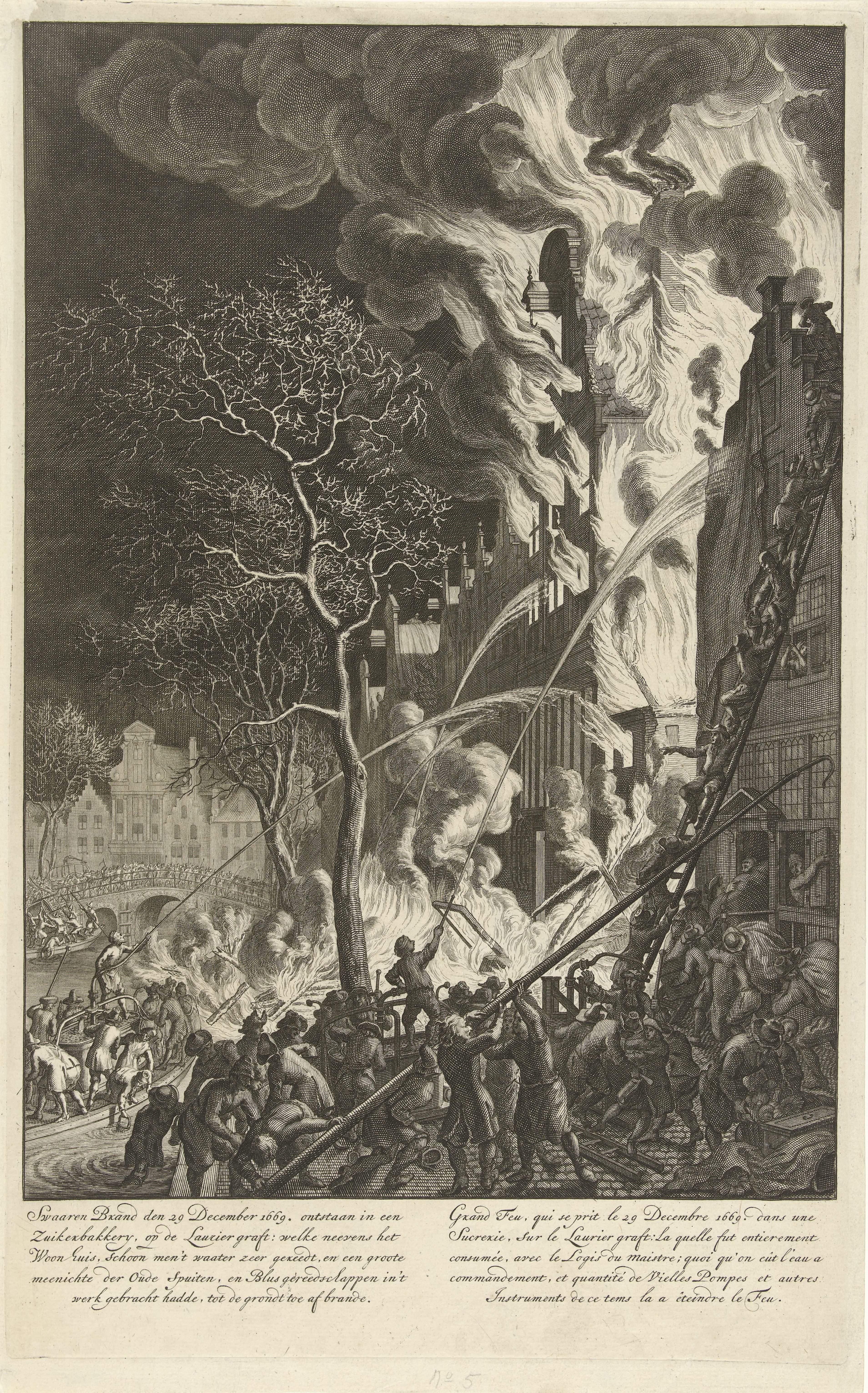 Brand op de Lauriergracht te Amsterdam, 1669