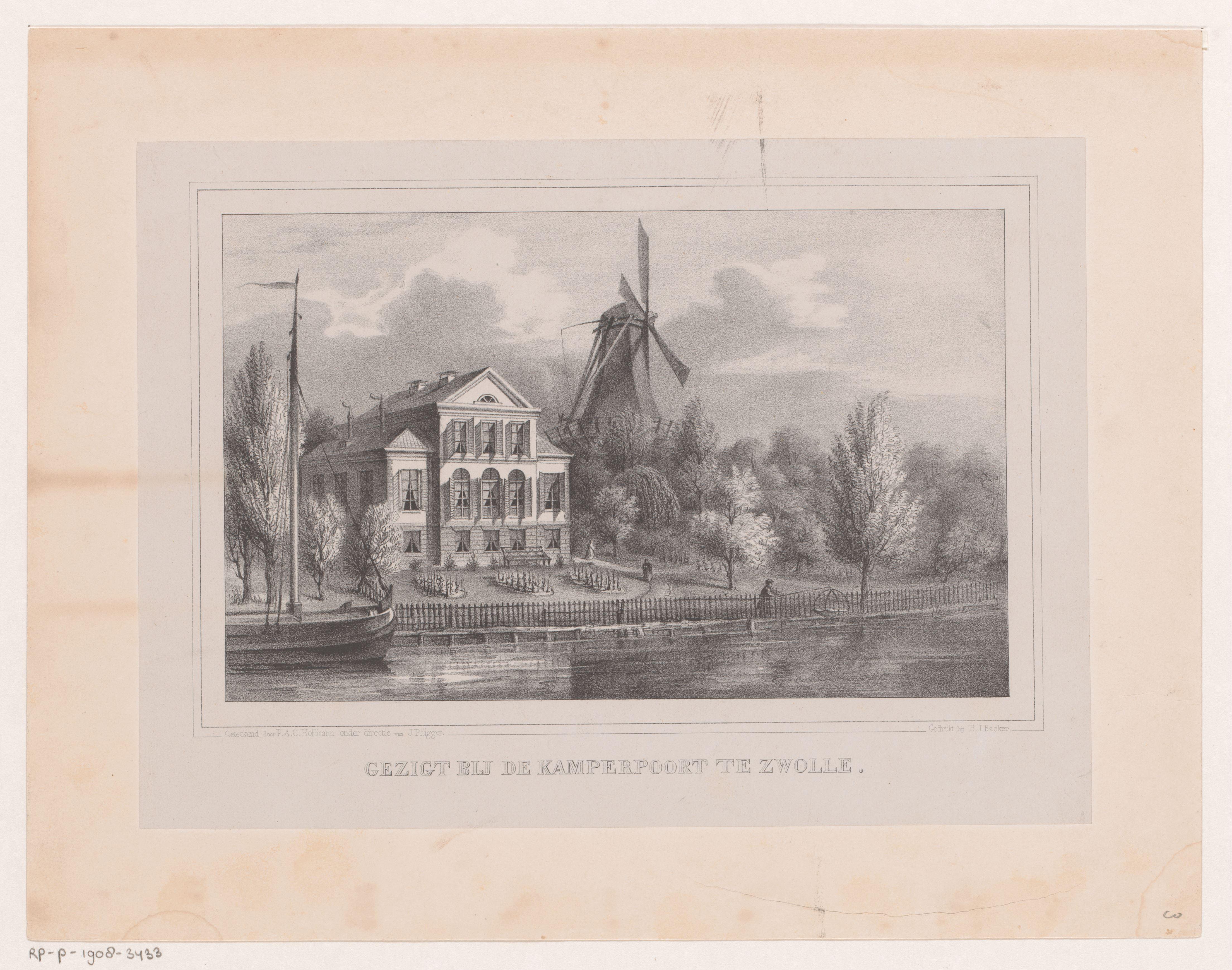 Gezicht op de Kamperpoort in Zwolle