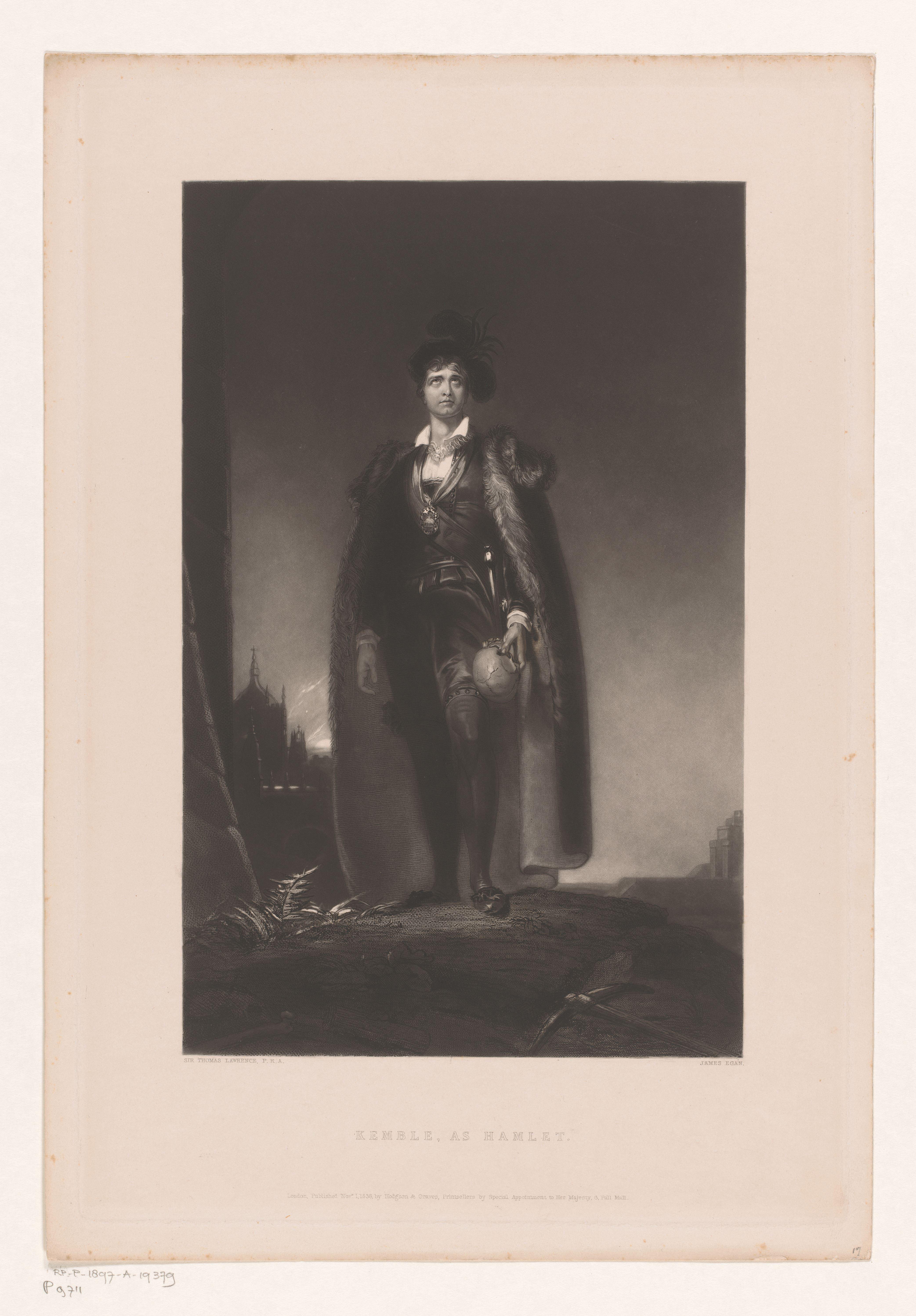 Portrait of John Philip Kemble, as Hamlet