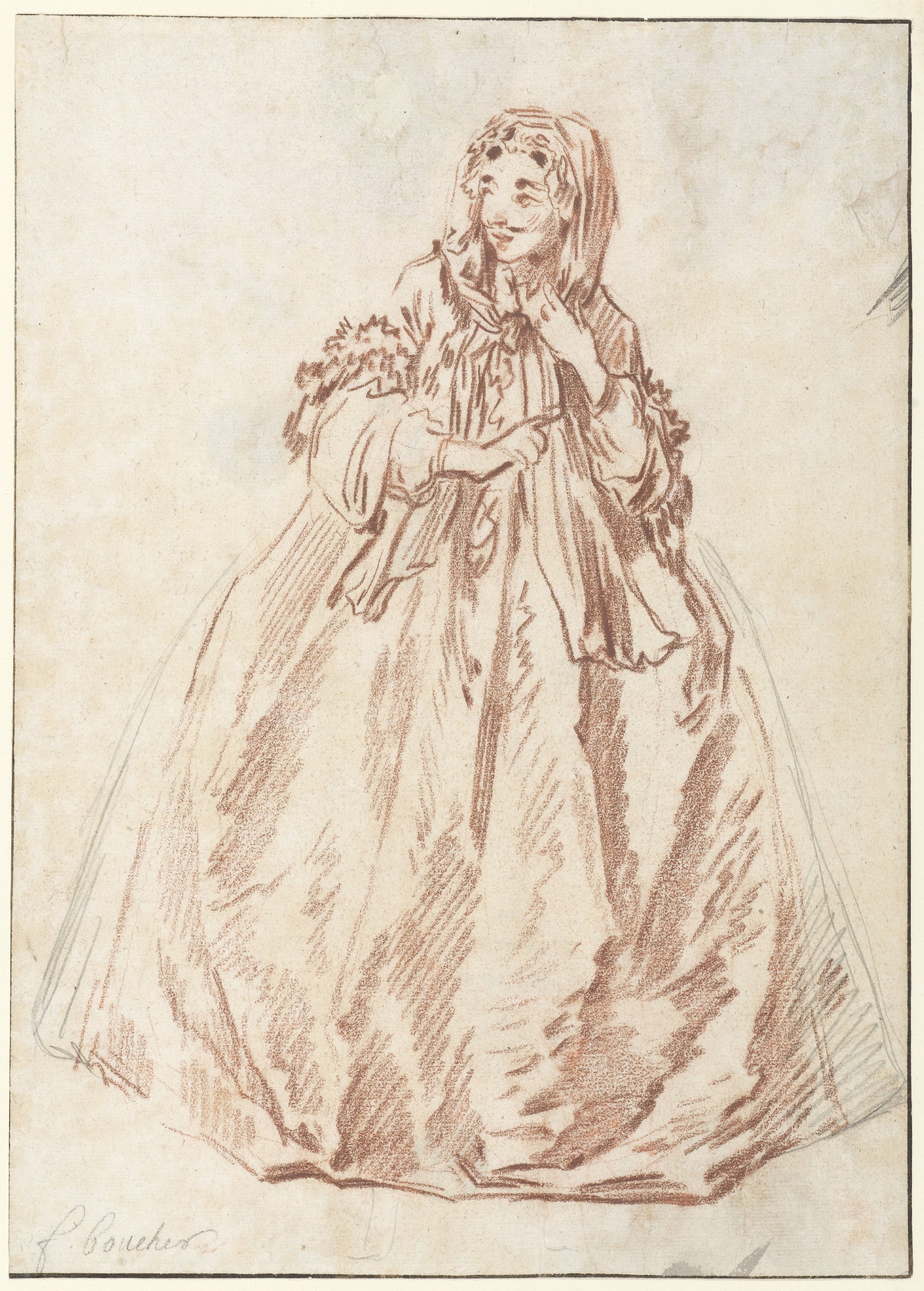 Studie van Mascarille, in travestie