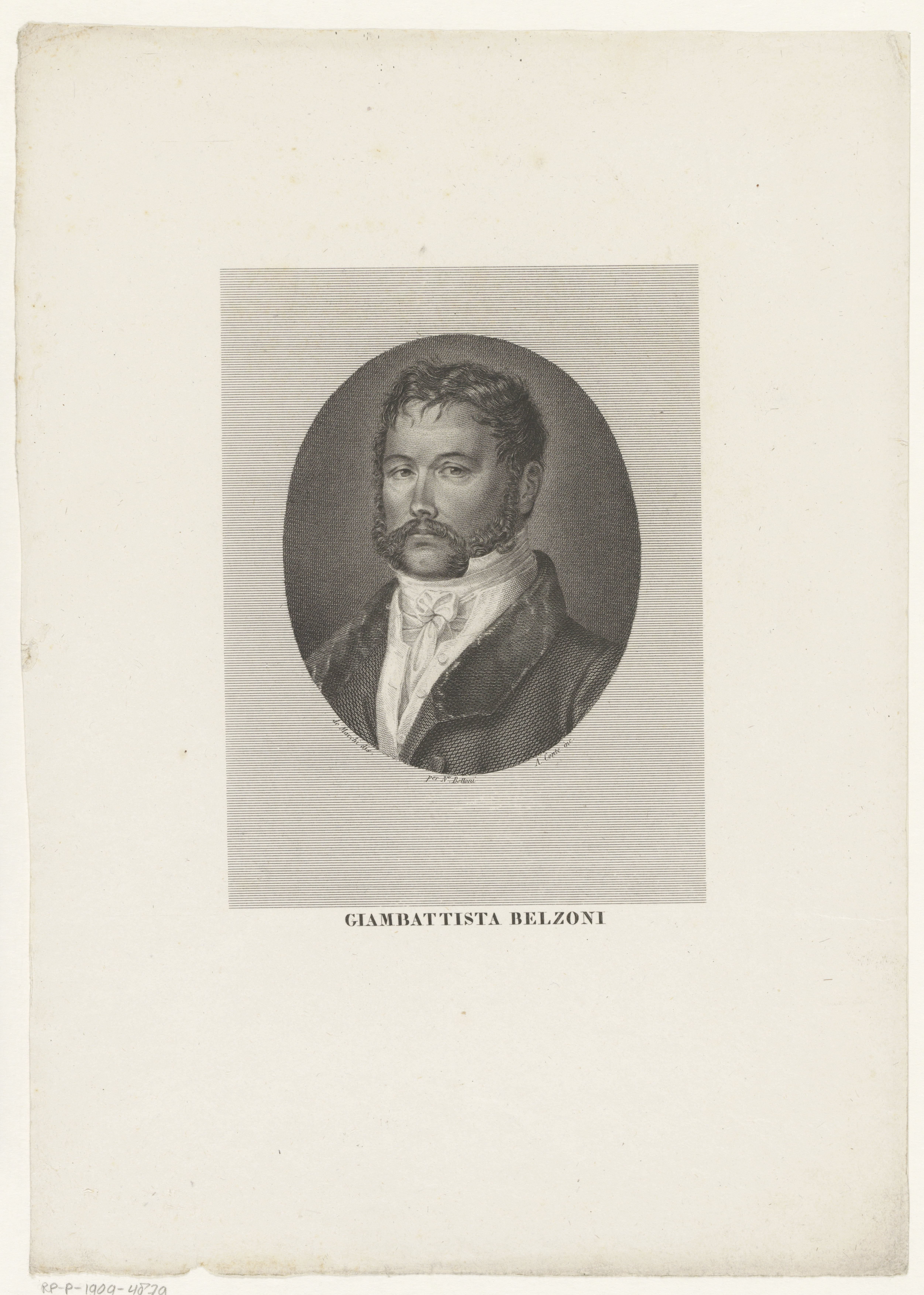 Portret van Giovanni Battista Belzoni