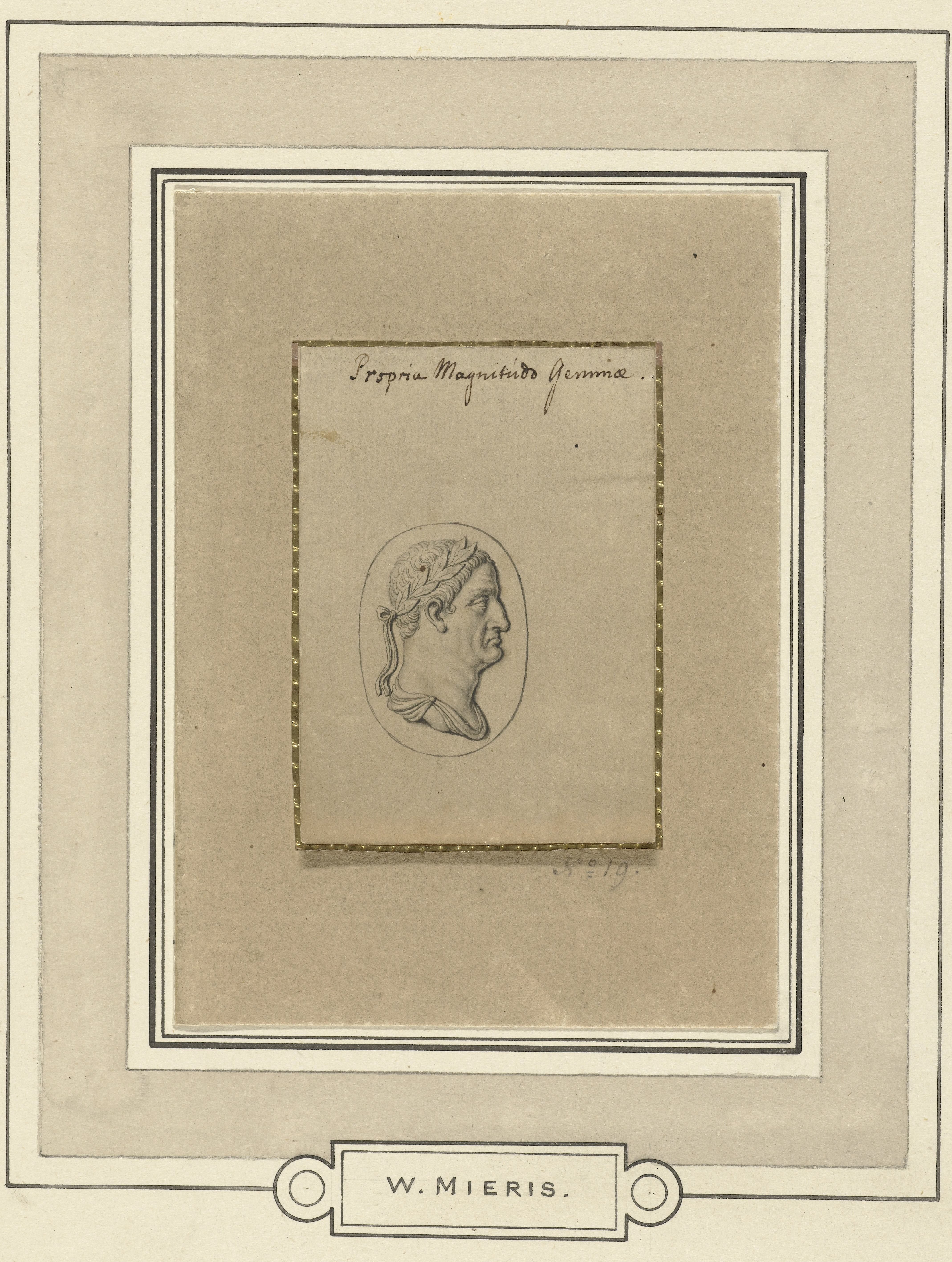 Gemme met het portret van keizer Galba in profiel