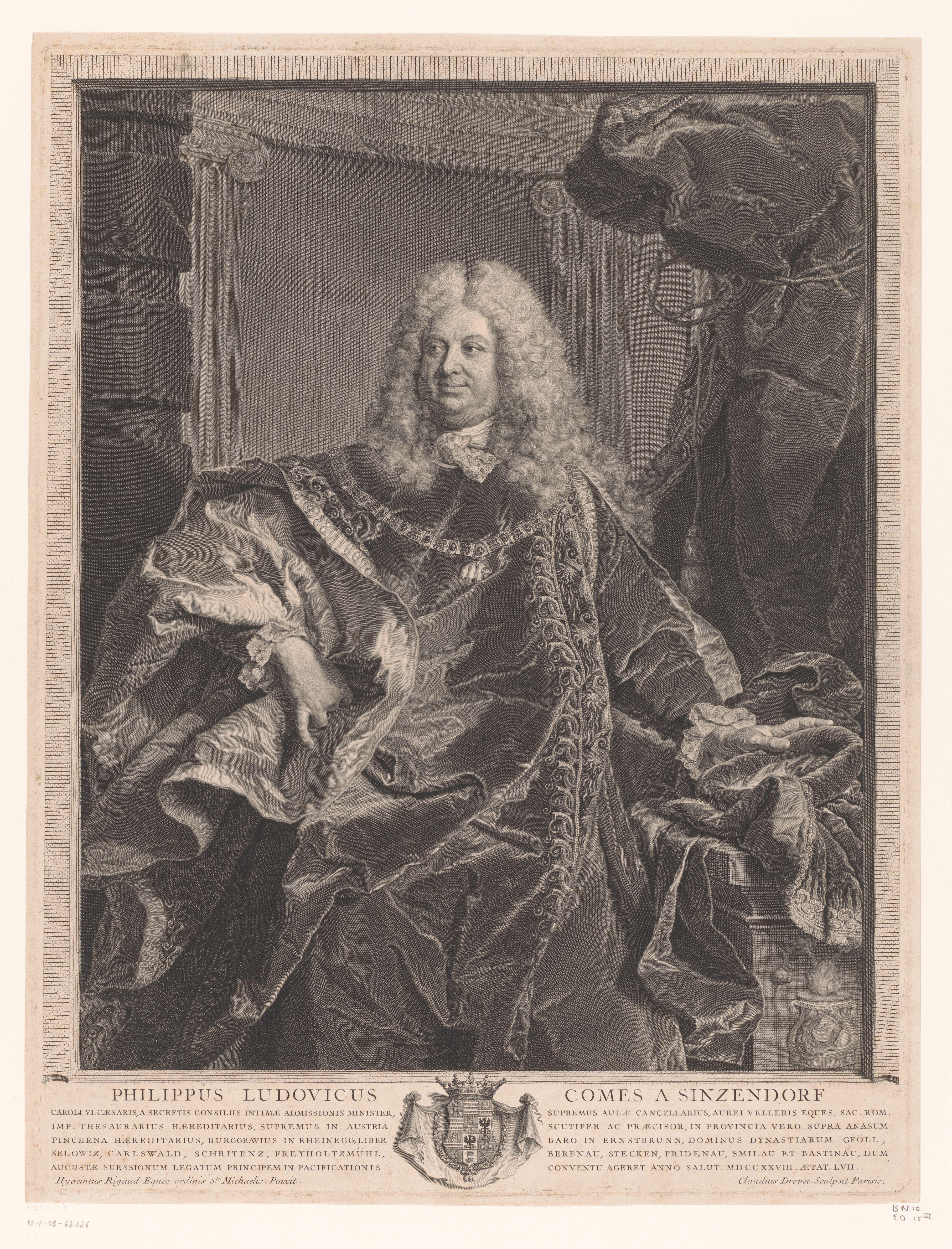 Portret van Philipp Ludwig Wenzel von Sinzendorf