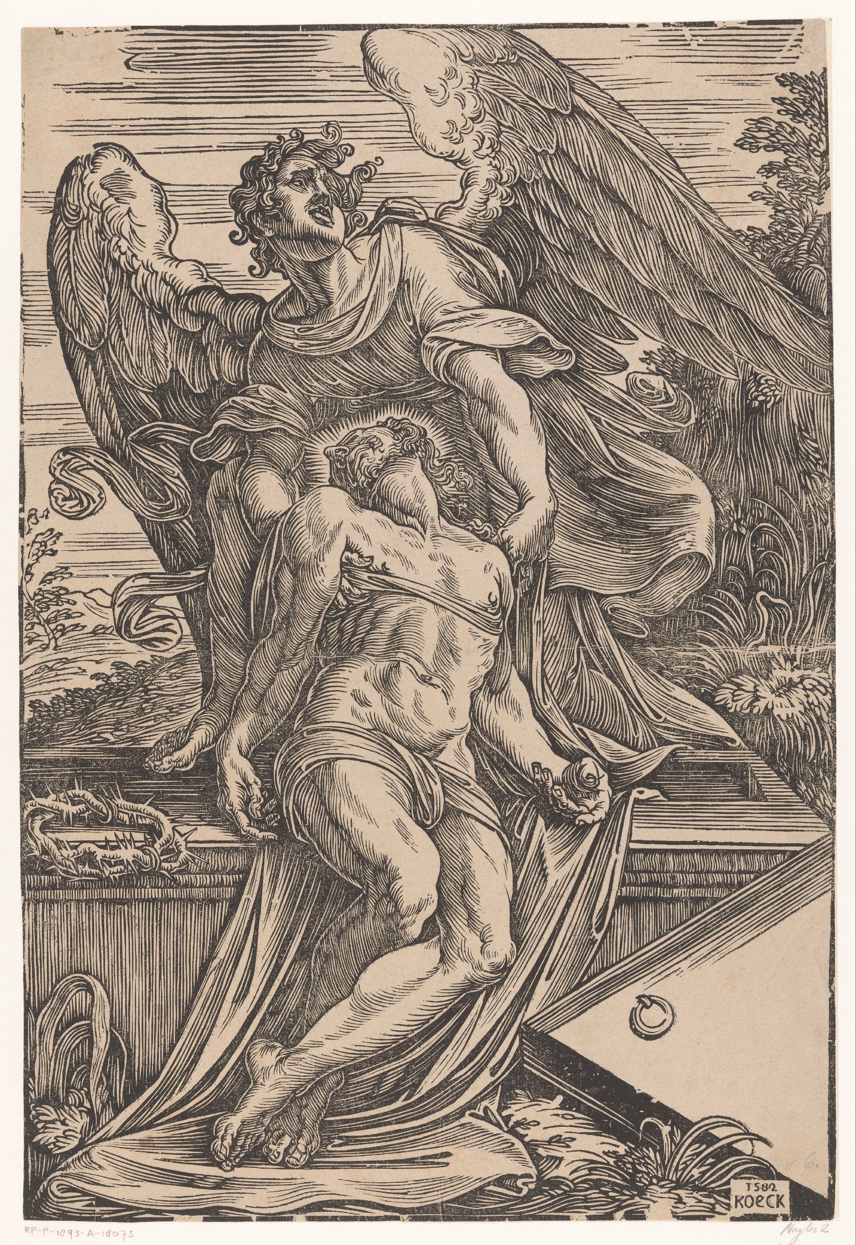 Engel met het lichaam van Christus