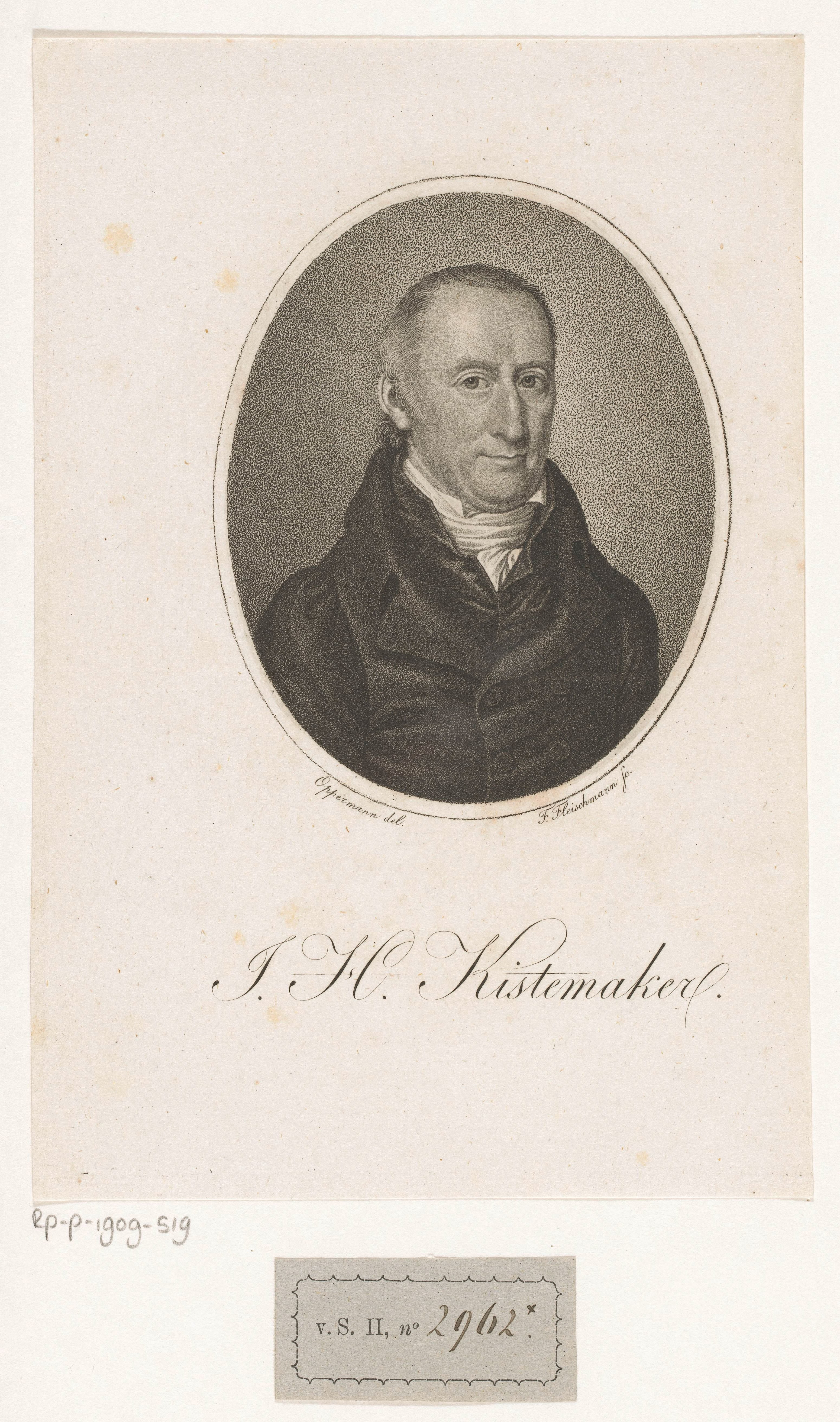 Portret van Johann Hyacinth Kistemaker