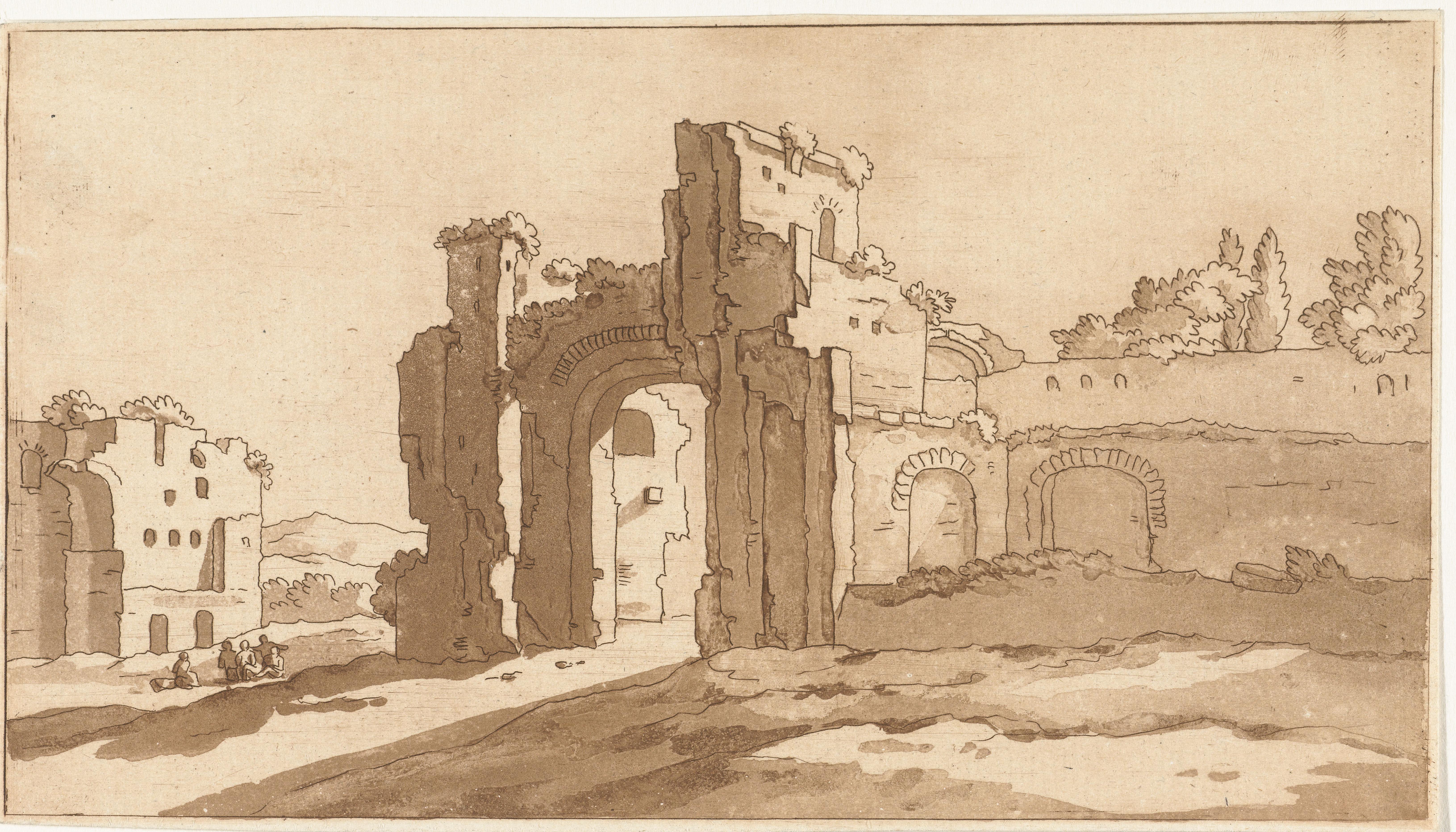 Ruïnes van de grote zaal van de Thermen van Caracalla, Rome
