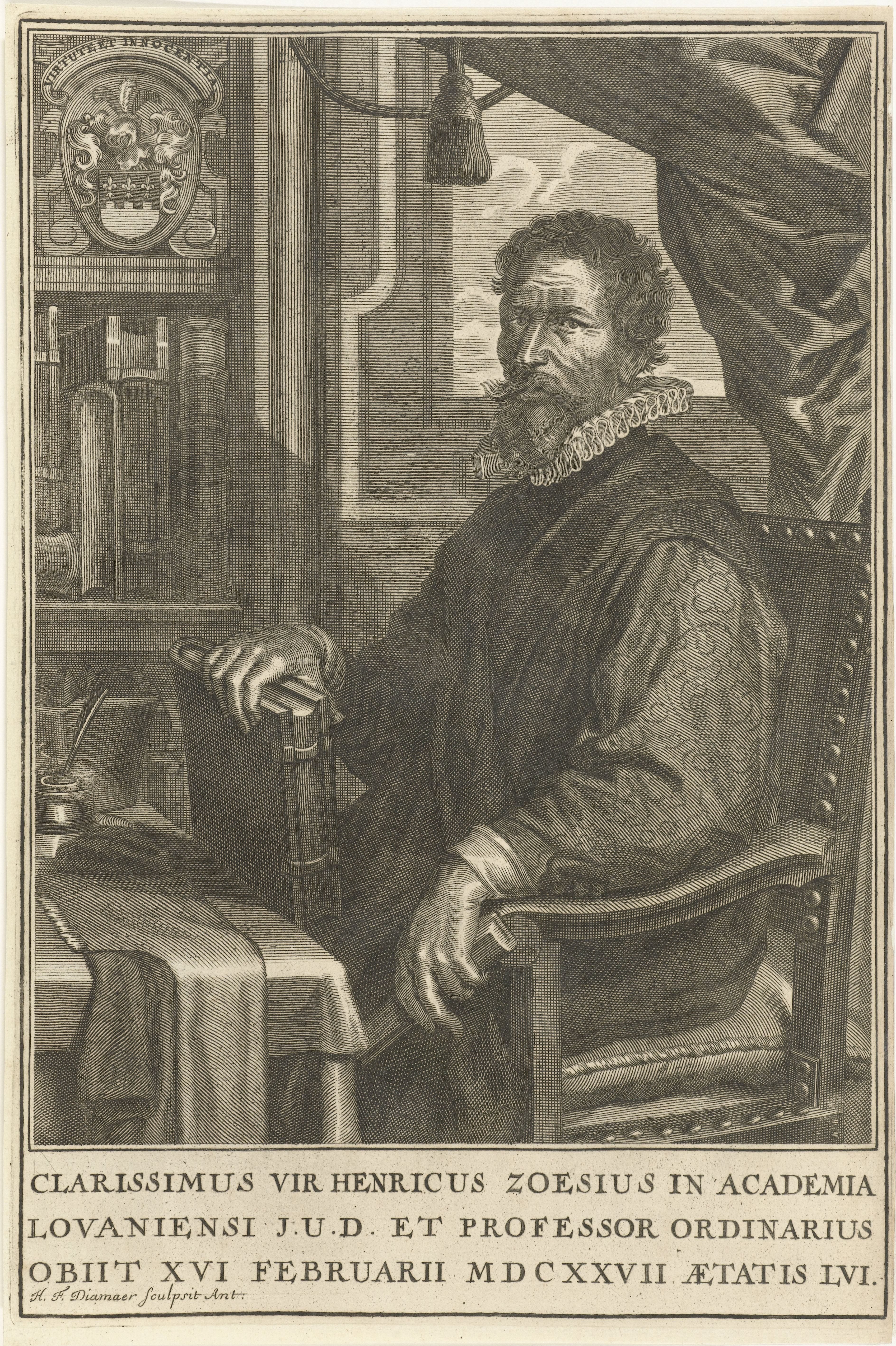 Portret van Hendrik Zoesius