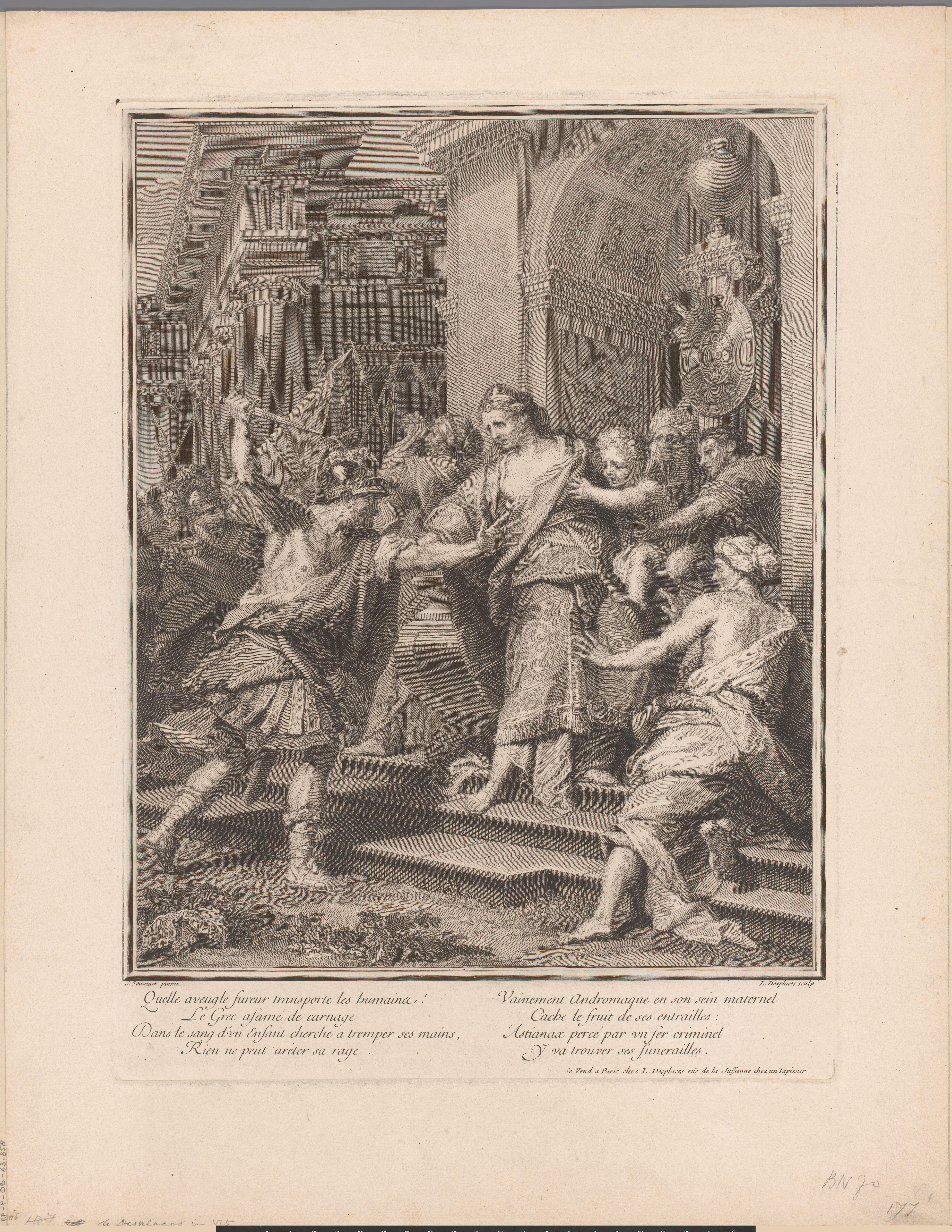 Astyanax uit de armen van Andromache ontrukt