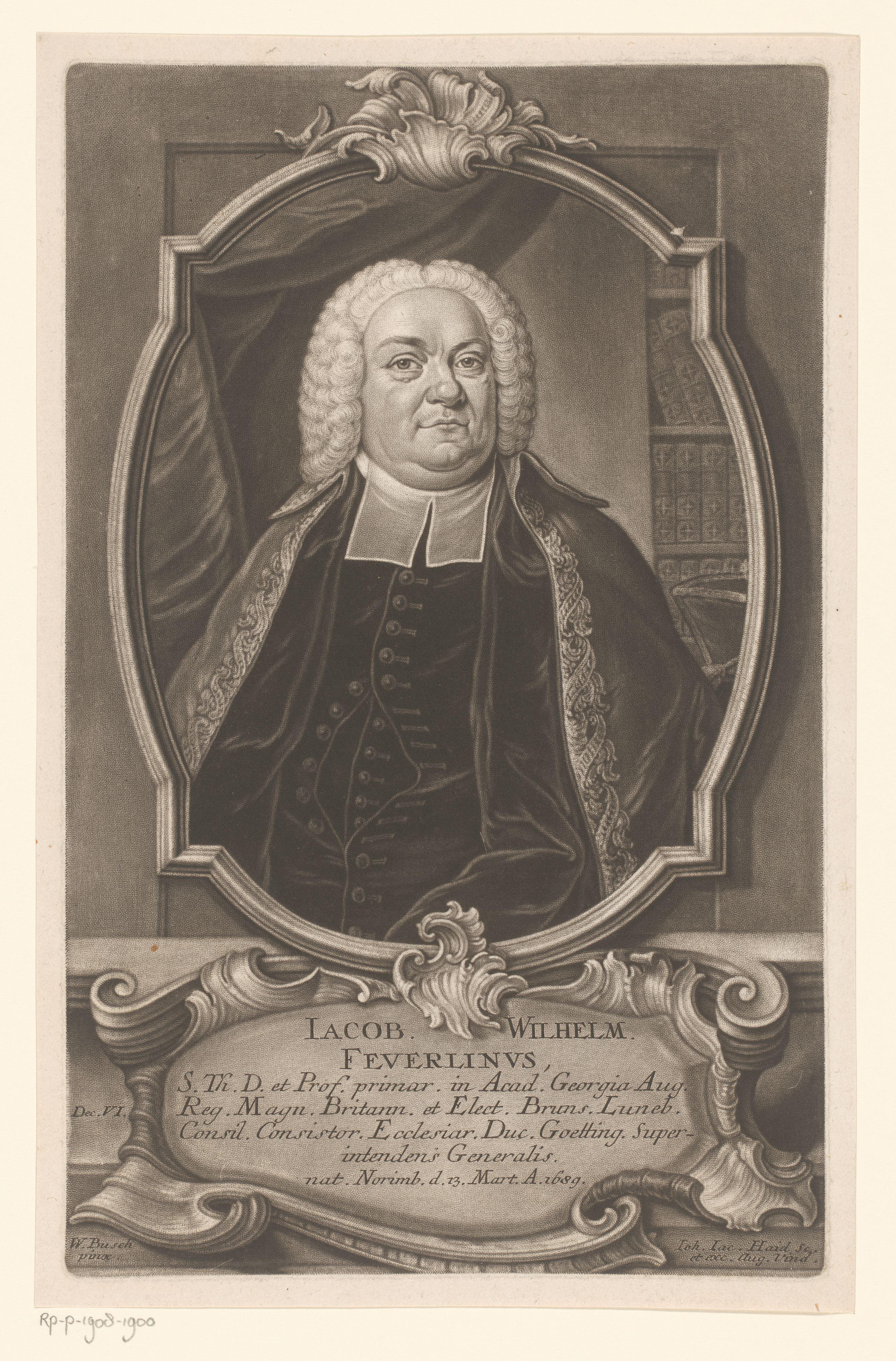 Portret van Jacob Wilhelm Feuerlein