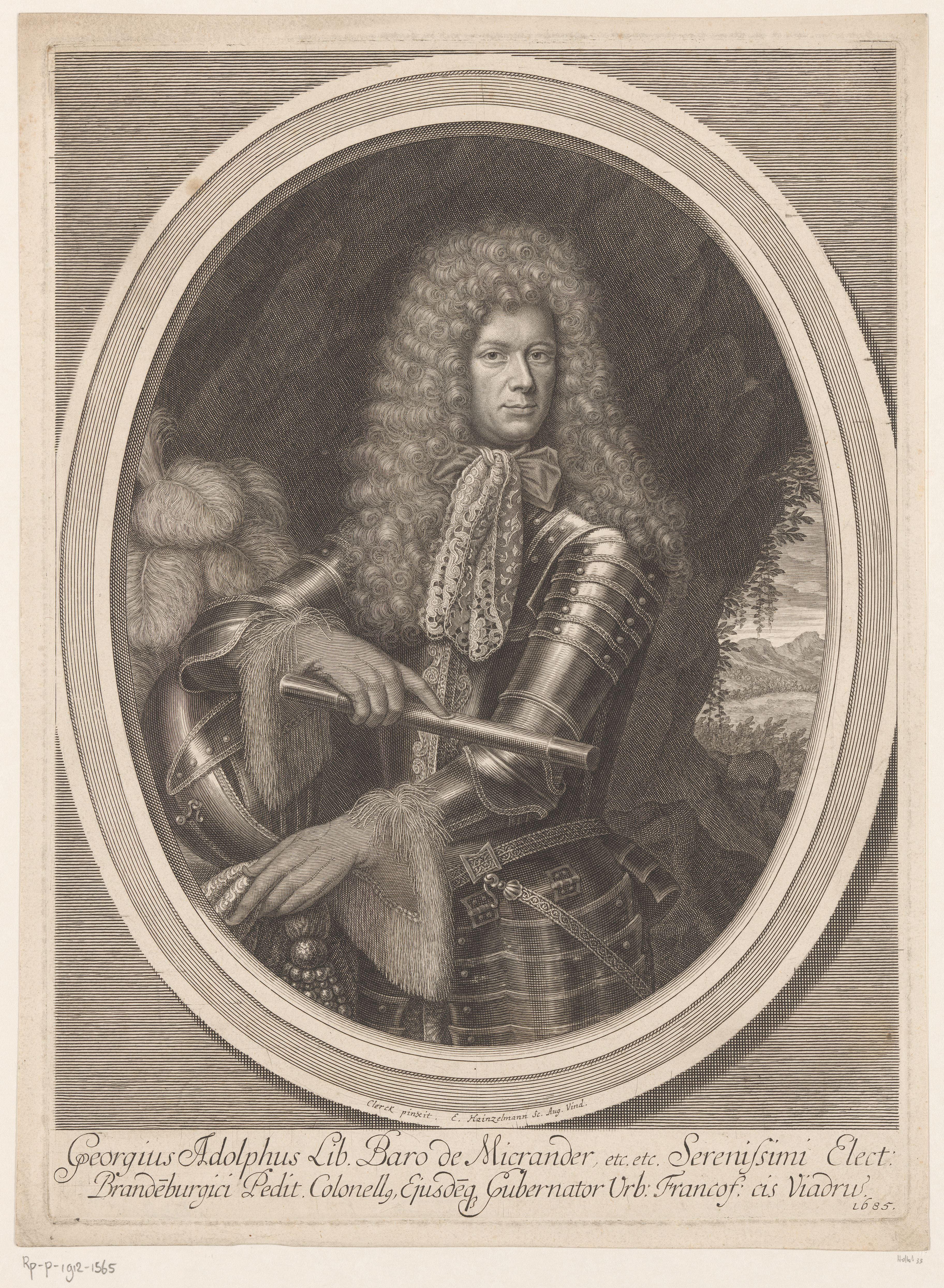 Portret van Georg Adolf Micrander
