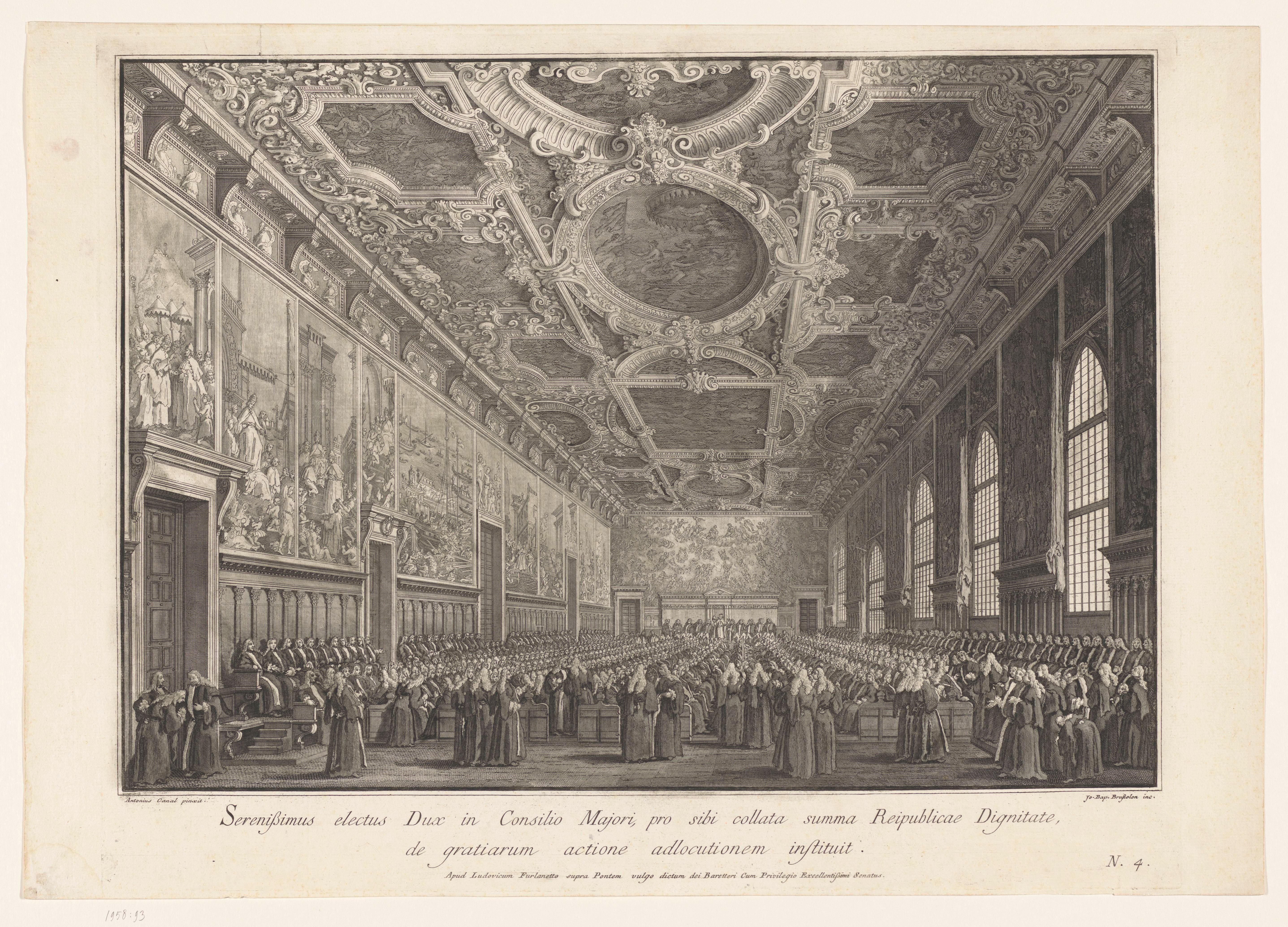 Vergadering in de Sala del Maggior Consiglio