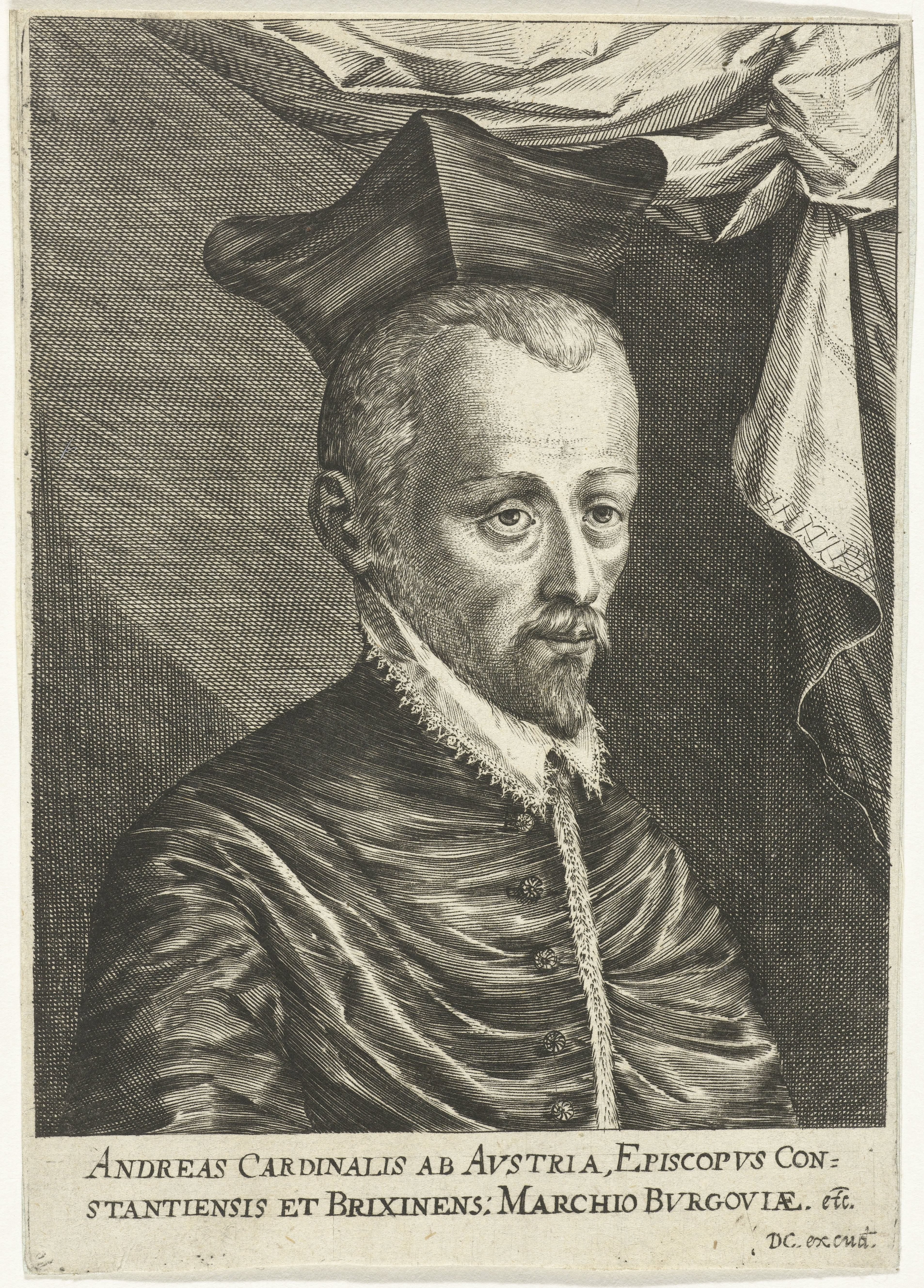 Portret van Andreas aartshertog van Oostenrijk