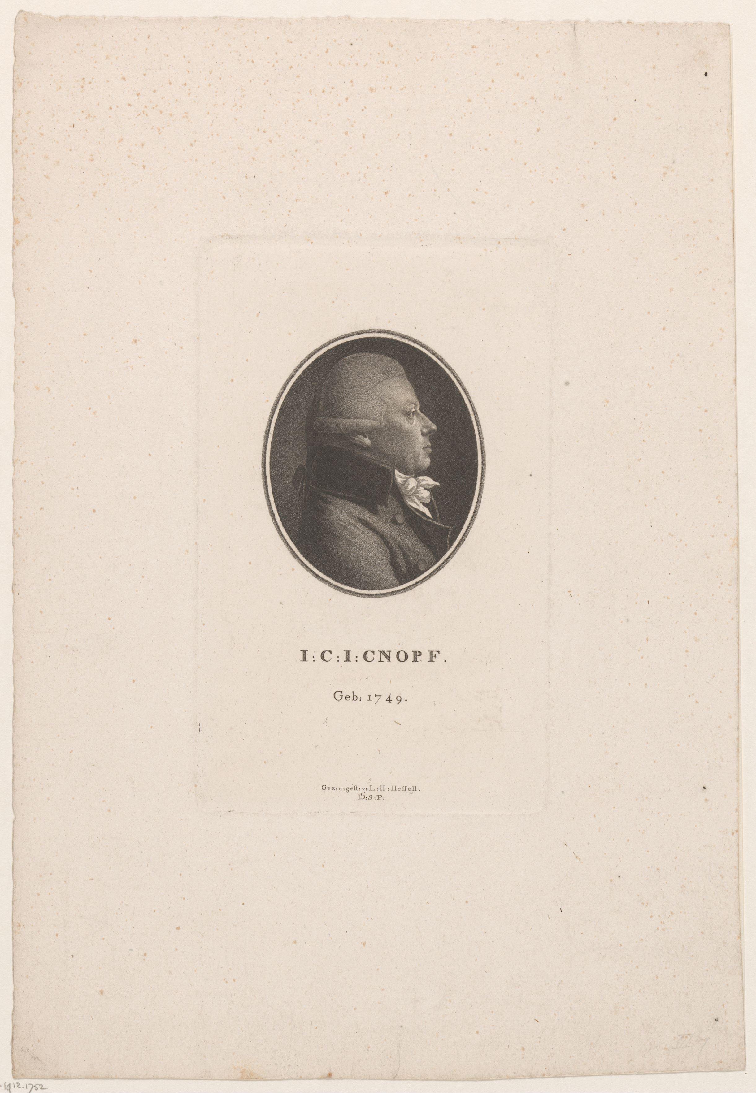 Portret van Johann Christoph Jacob Cnopf