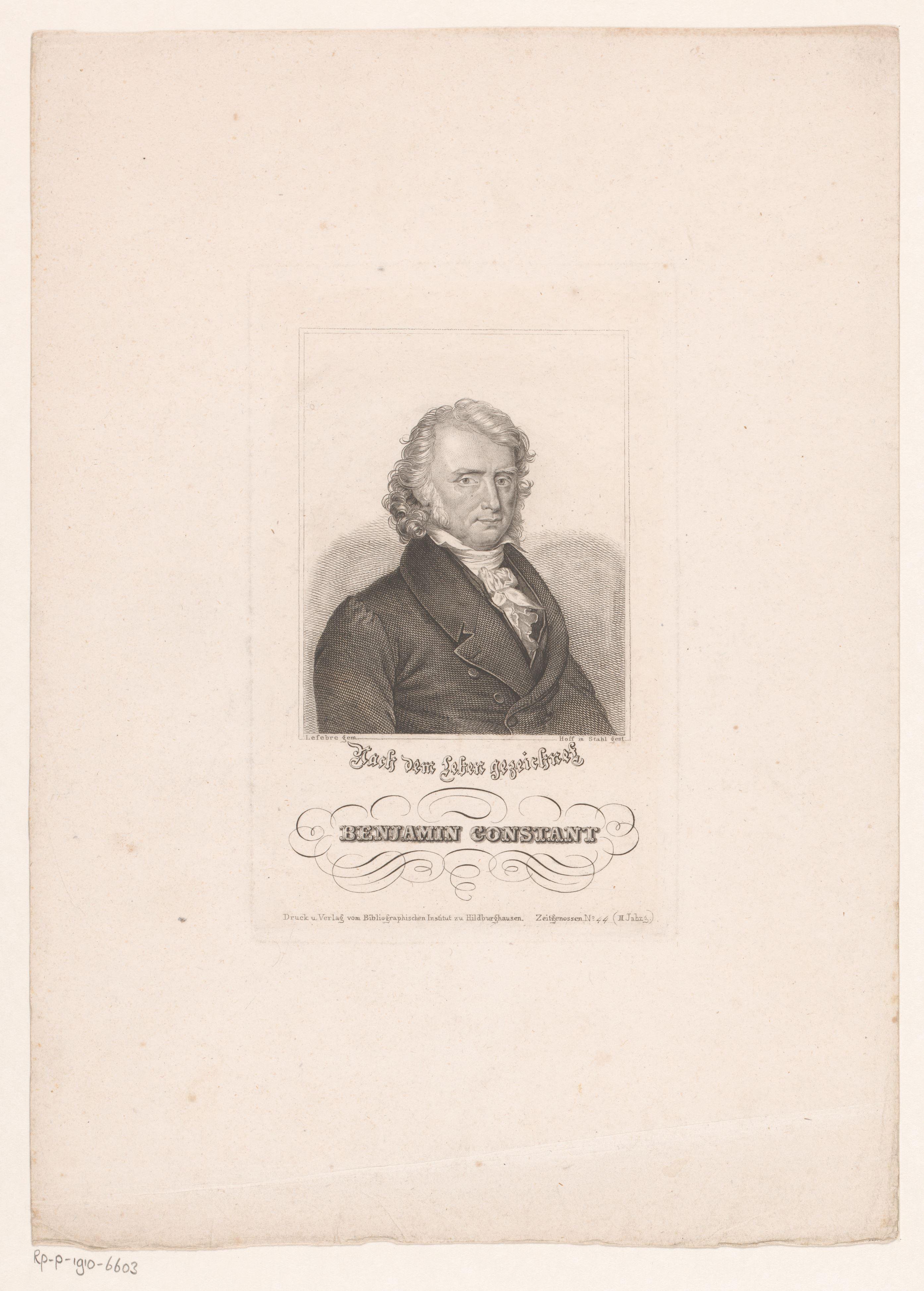 Portret van Benjamin Constant