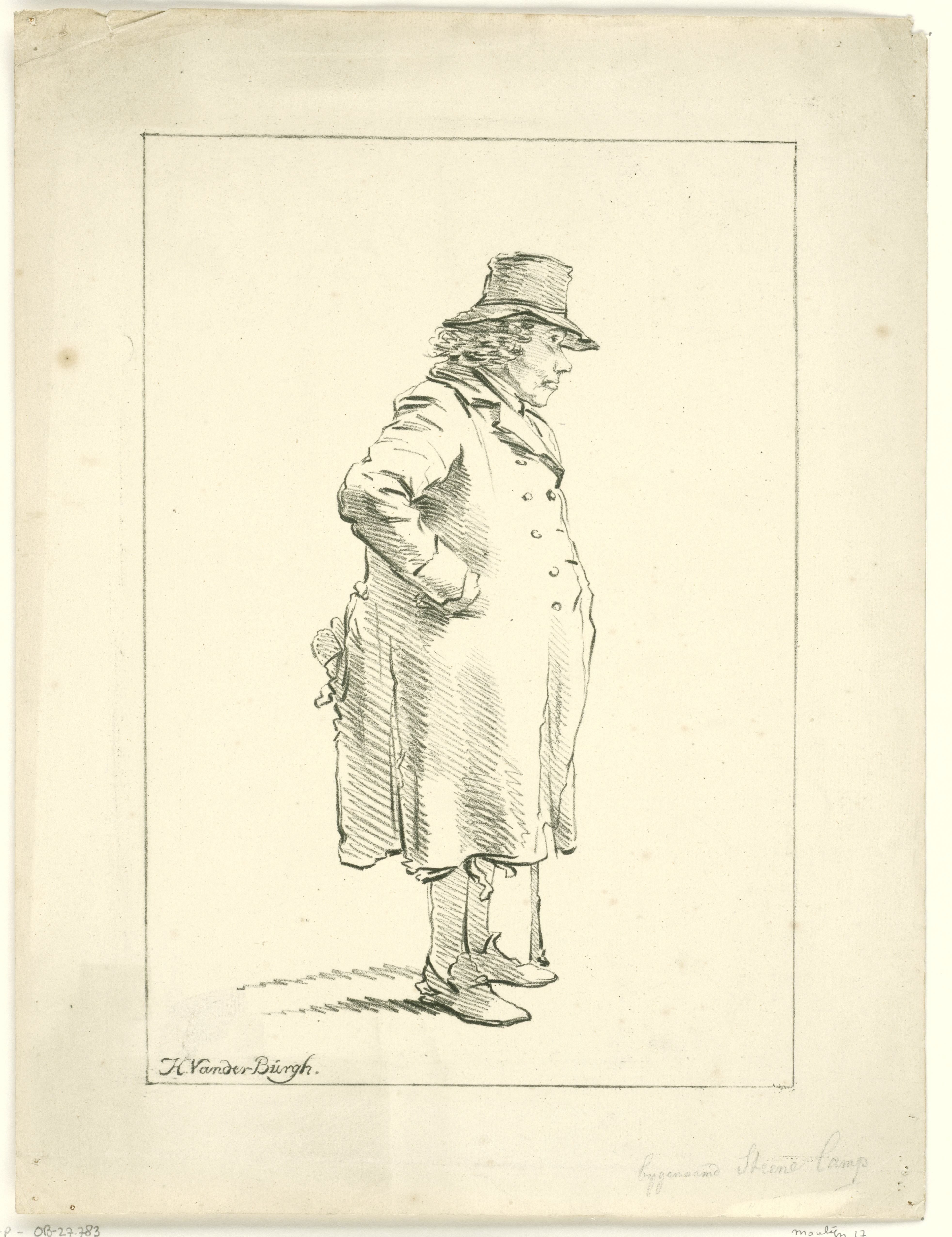 Portret van de bedelaar Hendrik Delbroeck