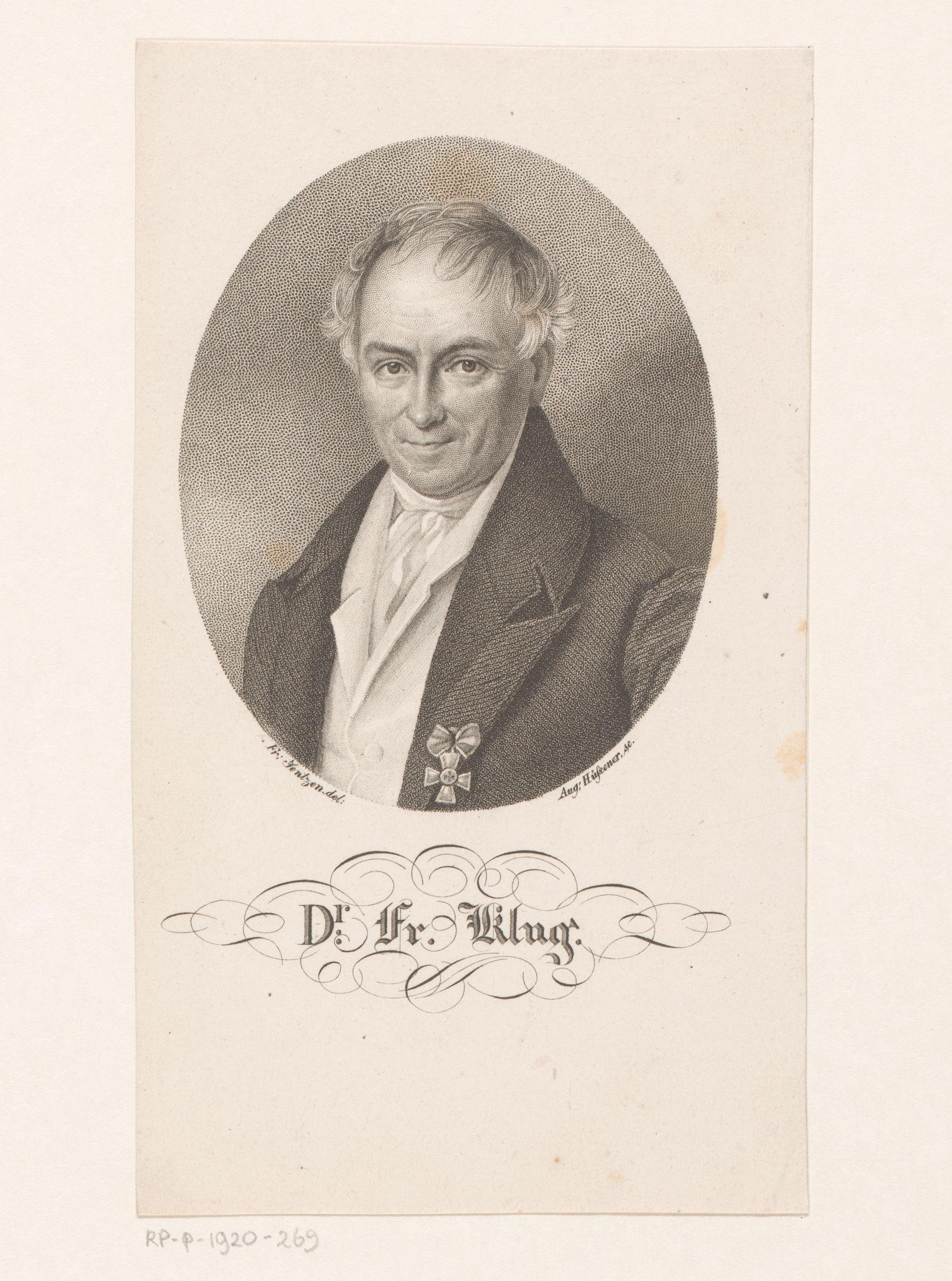 Portret van Friedrich Klug