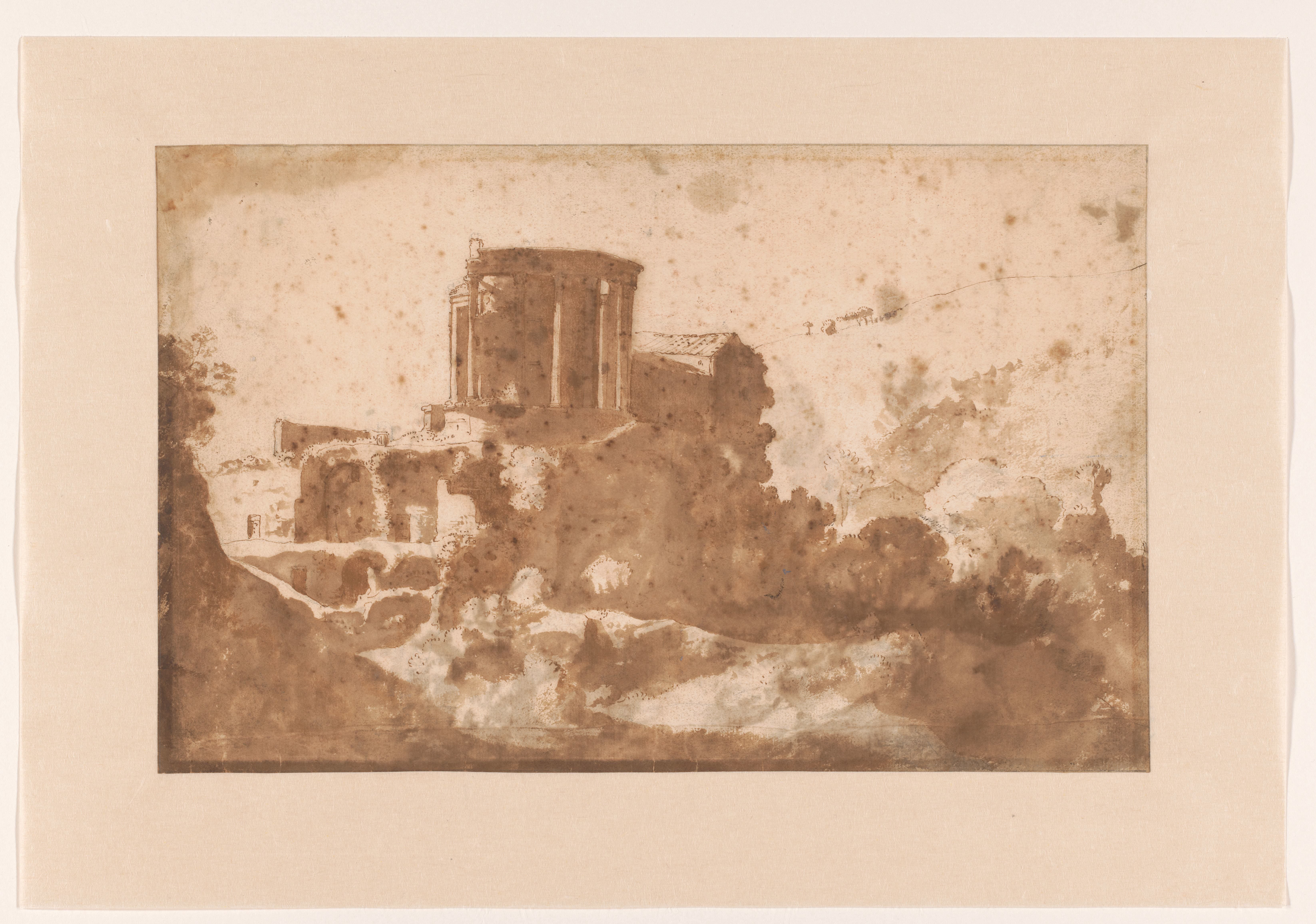De tempel van de Sibylle te Tivoli