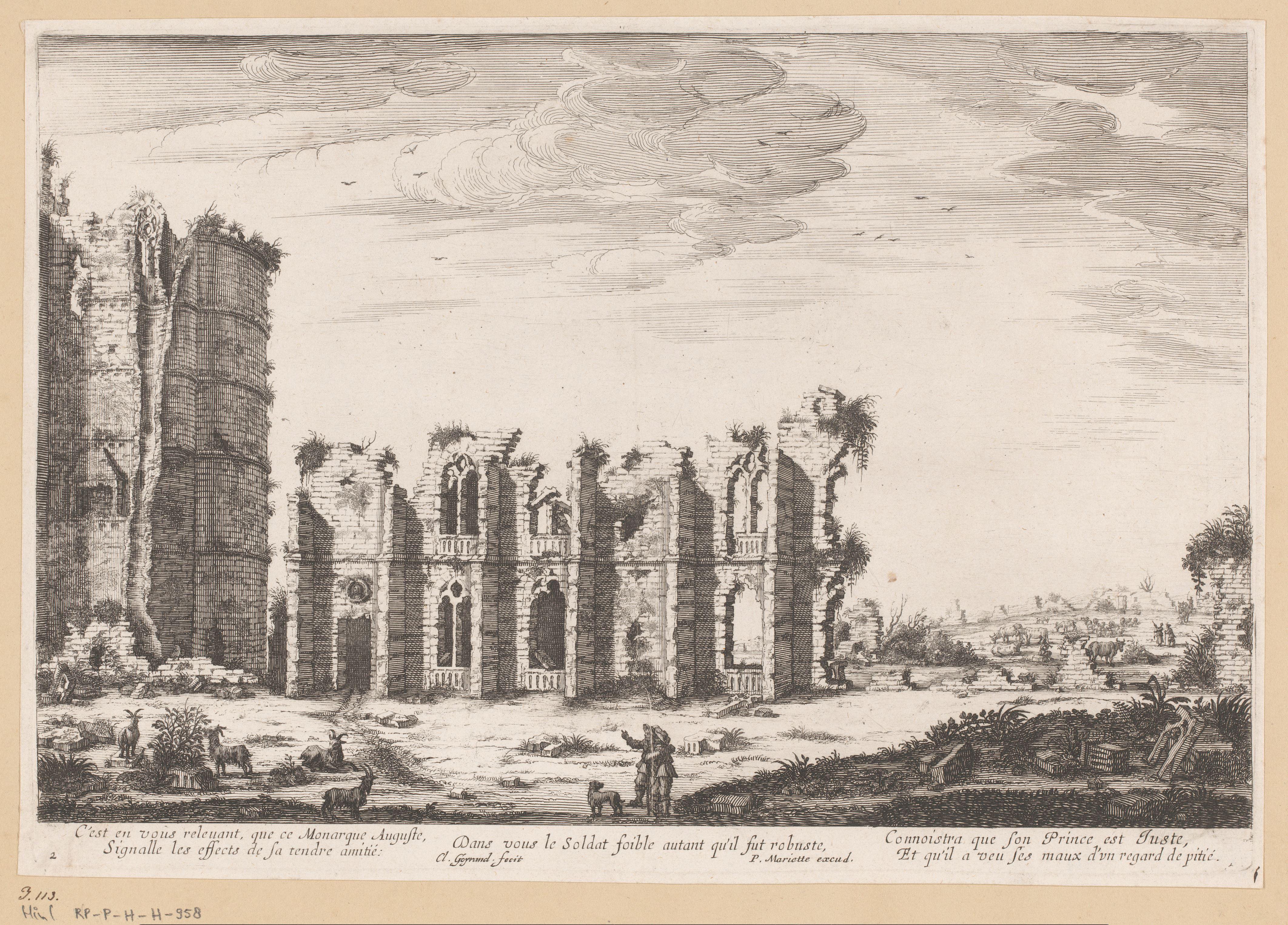 Gezicht op de ruïne van het kasteel van Bicêtre