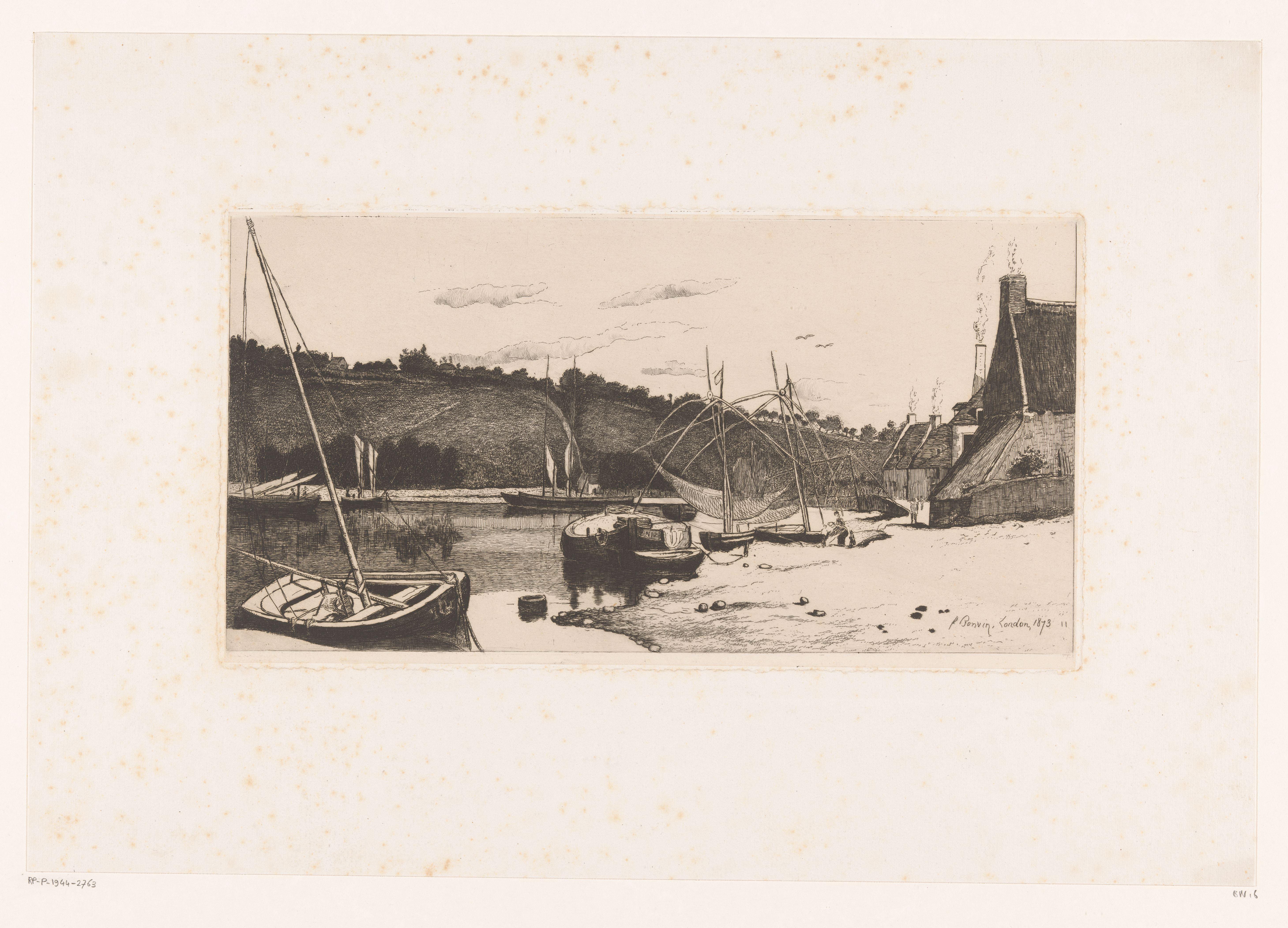 Gezicht op de haven van Rance