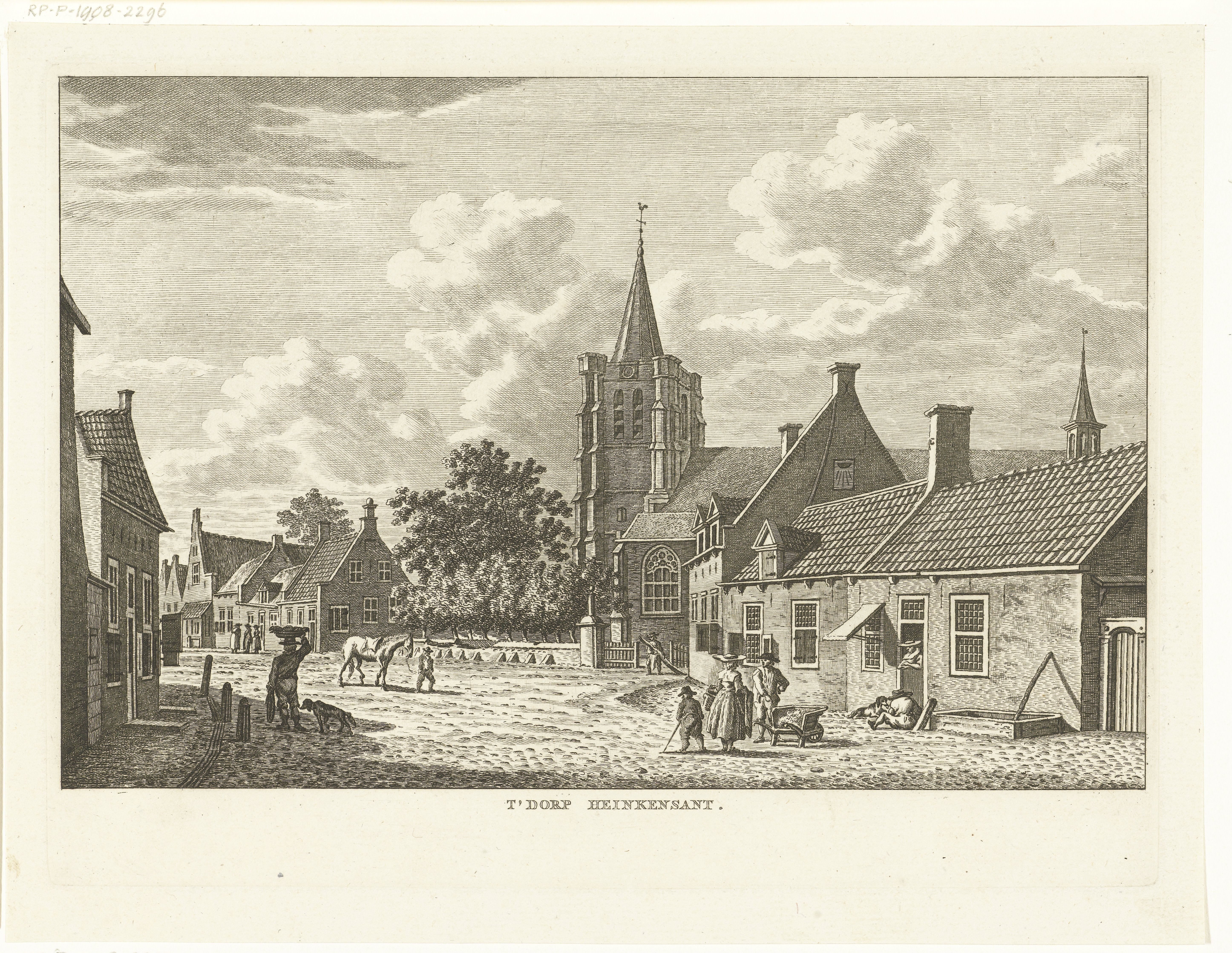 Dorpsgezicht met kerk te Heinkeszand