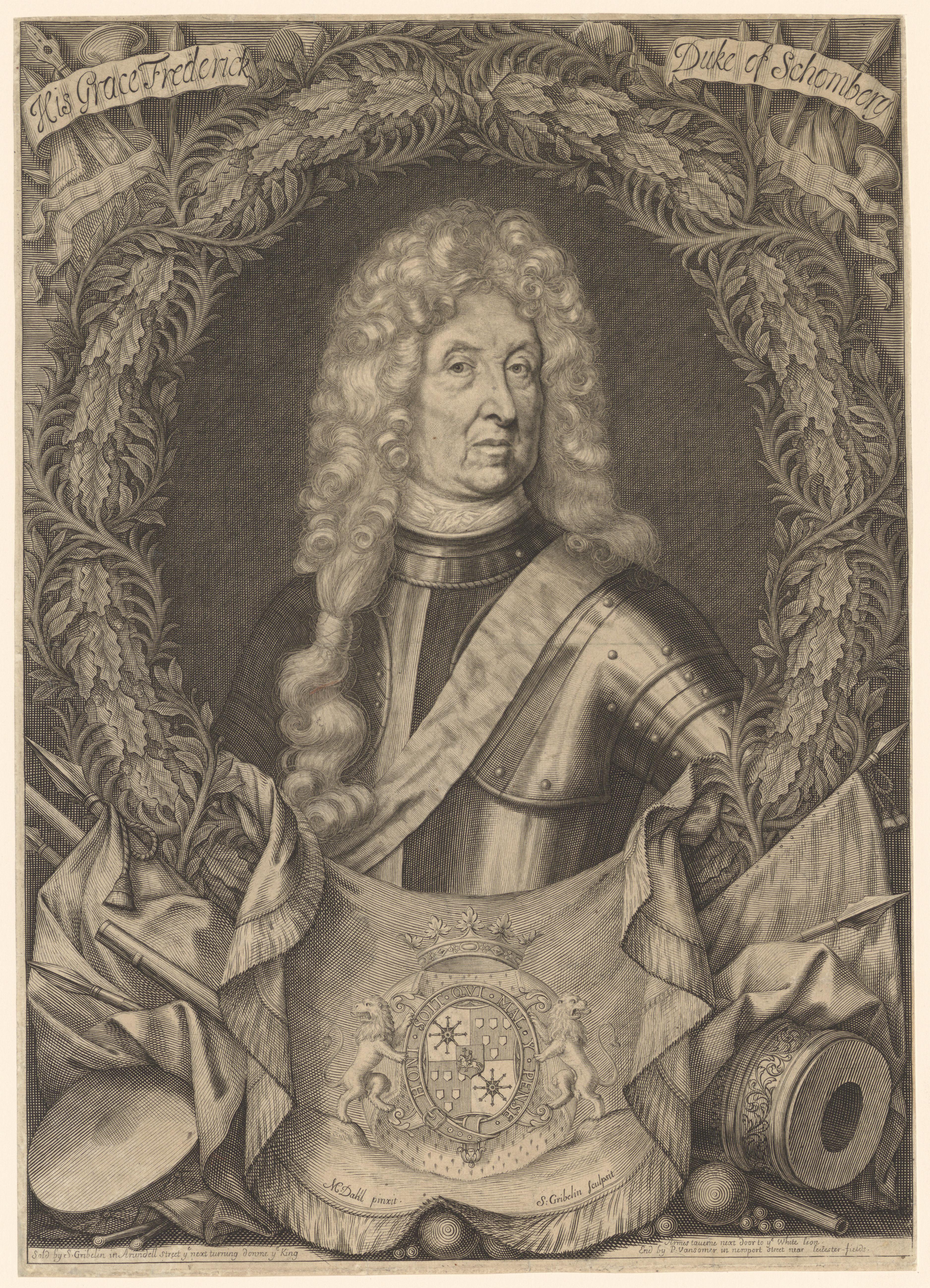 Portret van Friedrich Arnaud van Schomberg