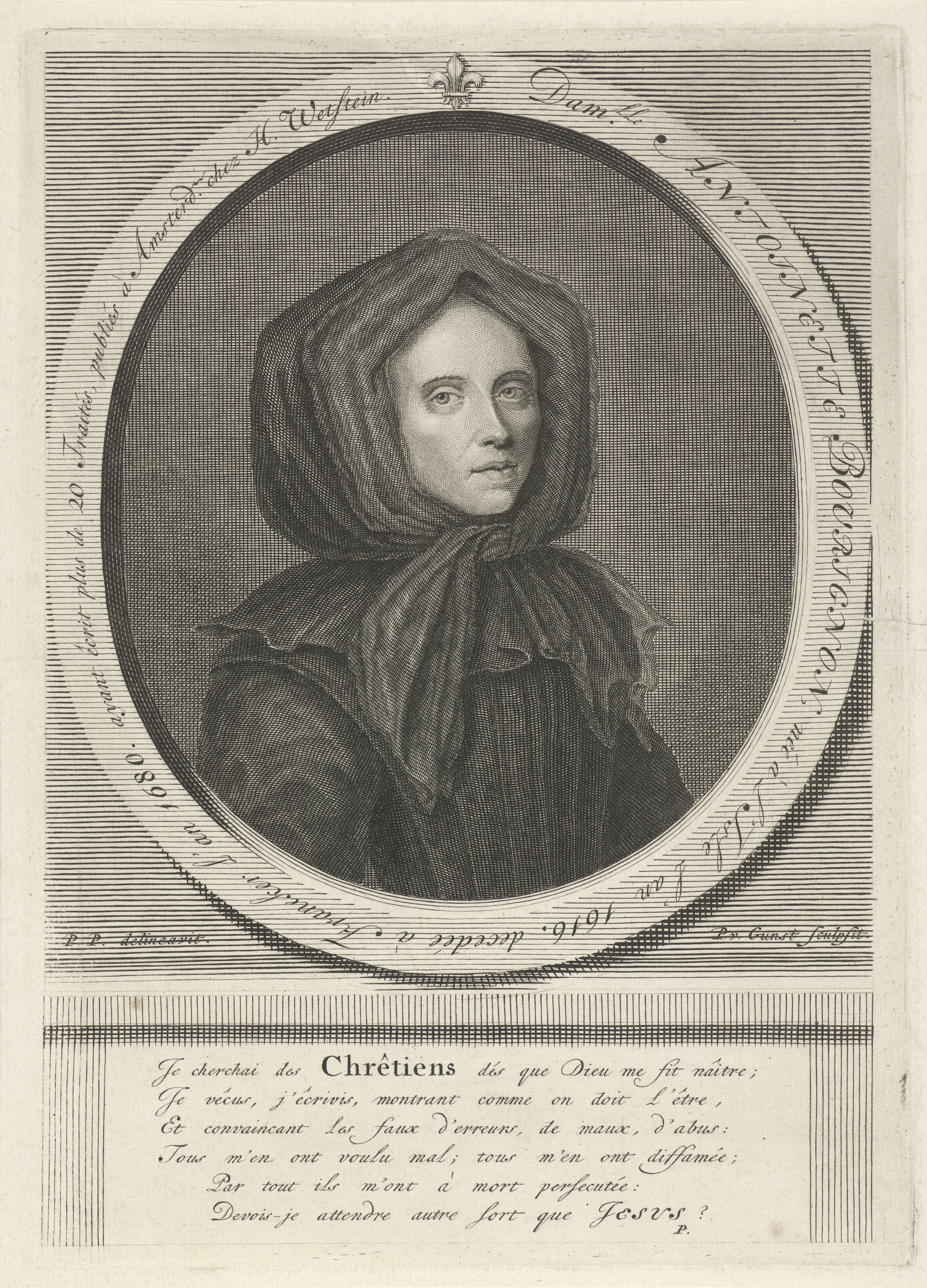 Portret van Antoinette Bourignon